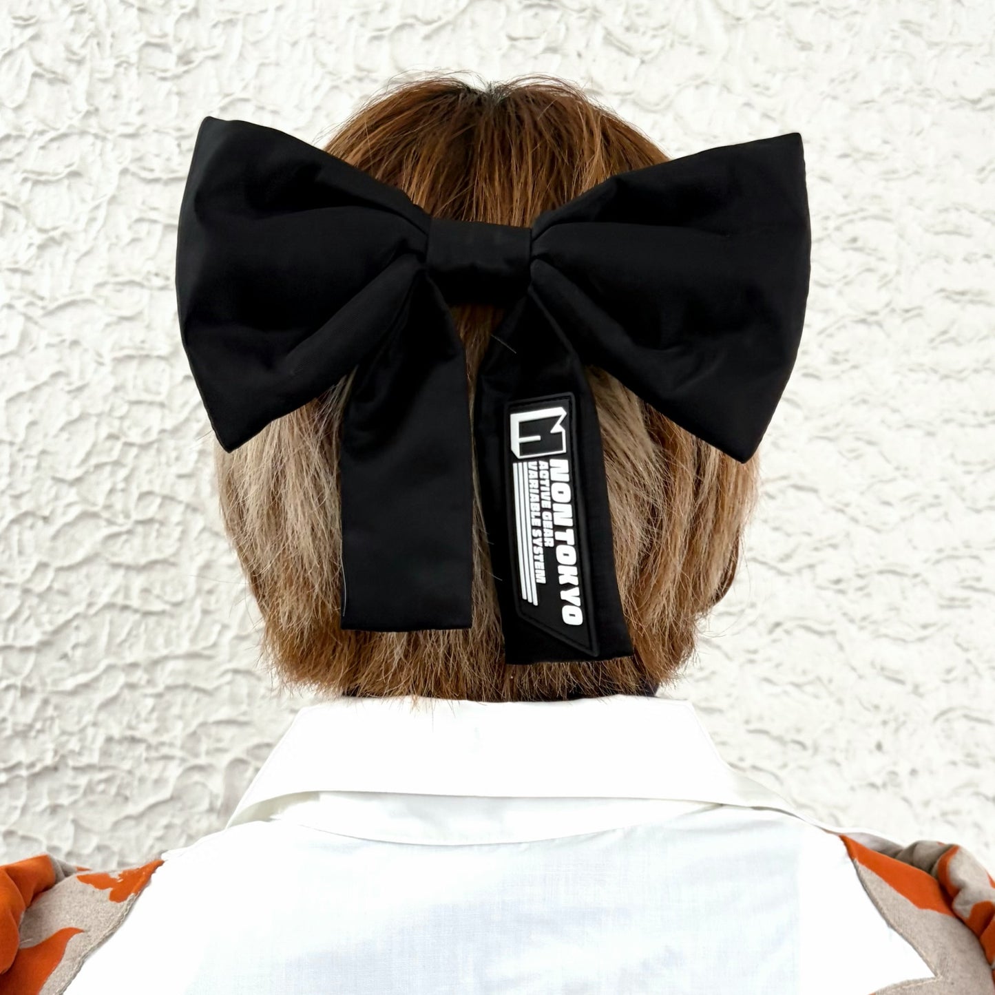 PADDED RIBBON BARRETTE / BLACK / 中綿リボンバレッタ