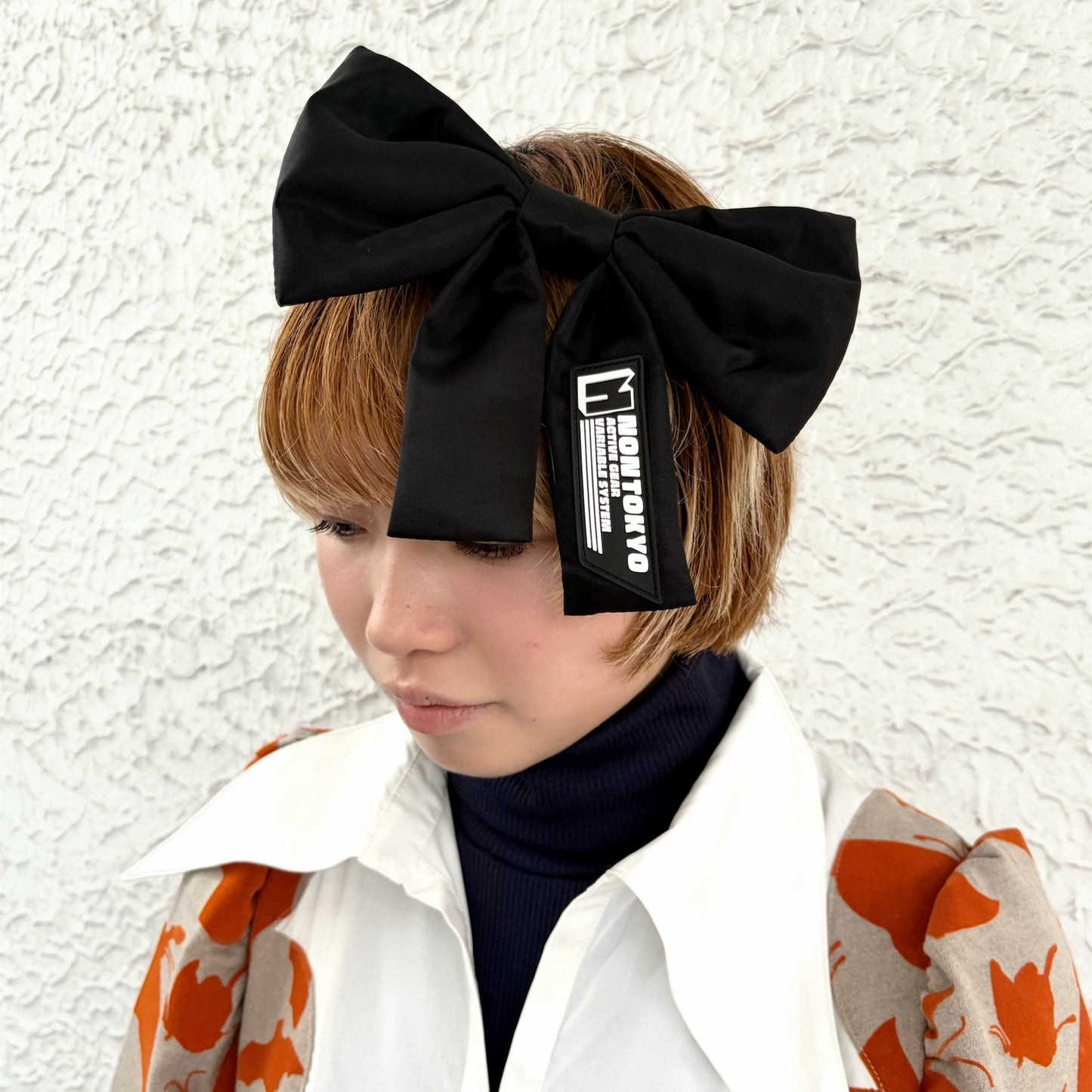 PADDED RIBBON BARRETTE / BLACK / 中綿リボンバレッタ