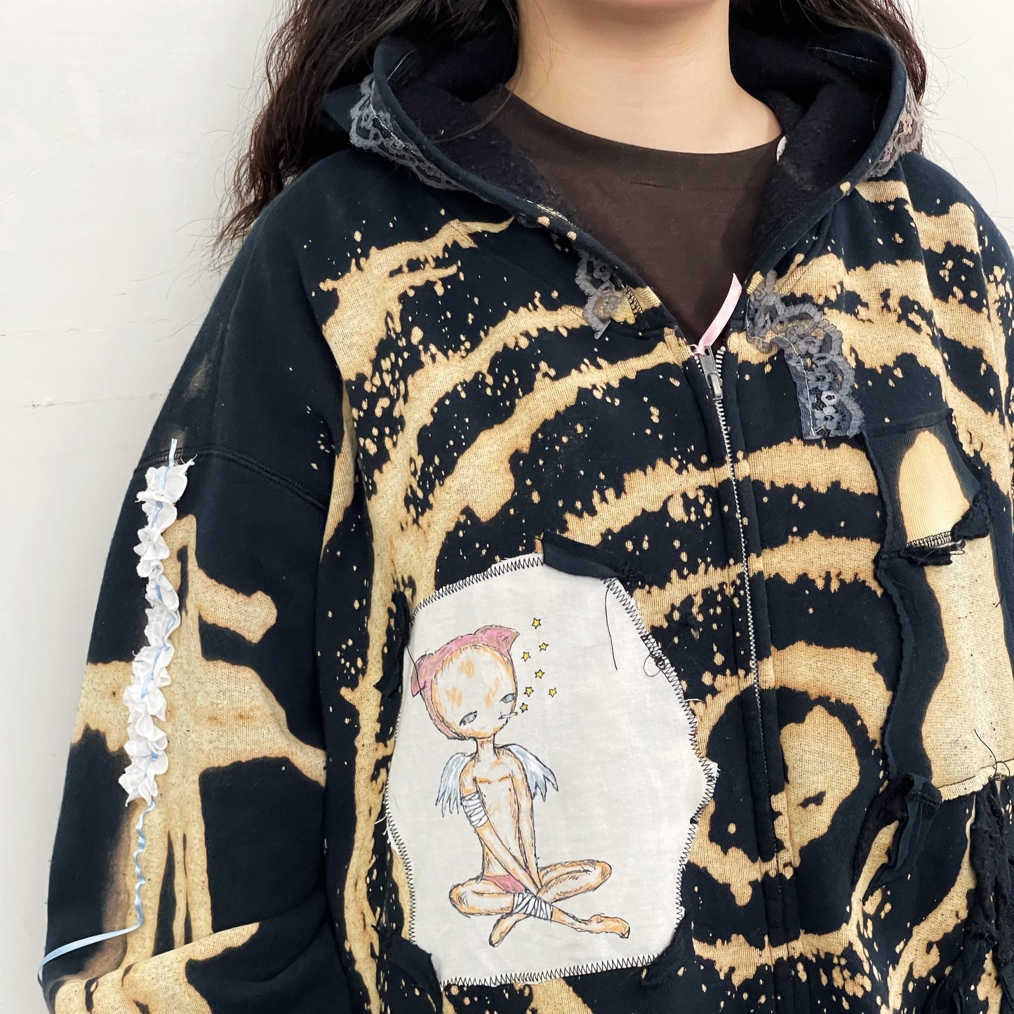 trust teji x TONII MONDO collabolation ★ Bond hoodie dye / Black / ボンドフーディー