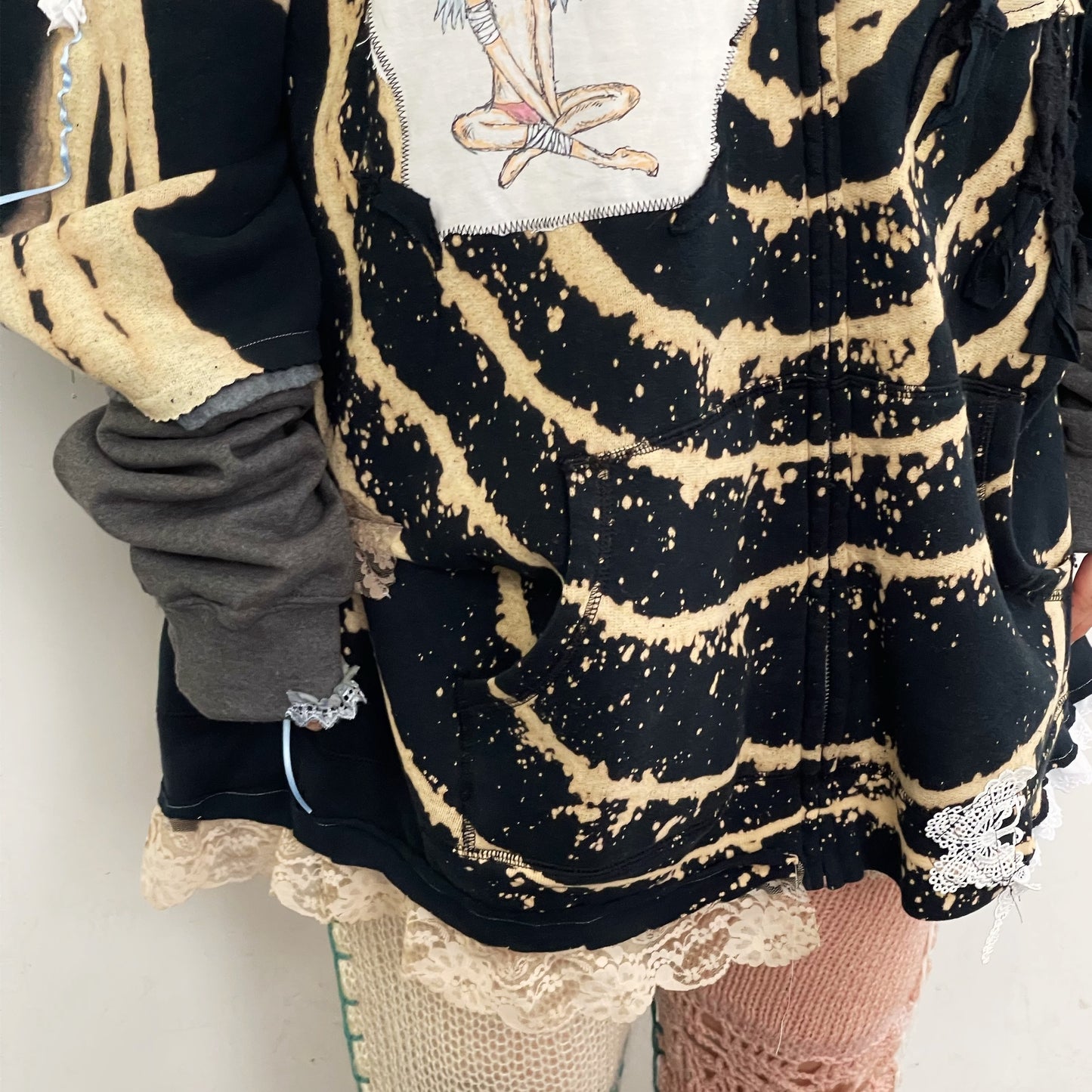 trust teji x TONII MONDO collabolation ★ Bond hoodie dye / Black / ボンドフーディー