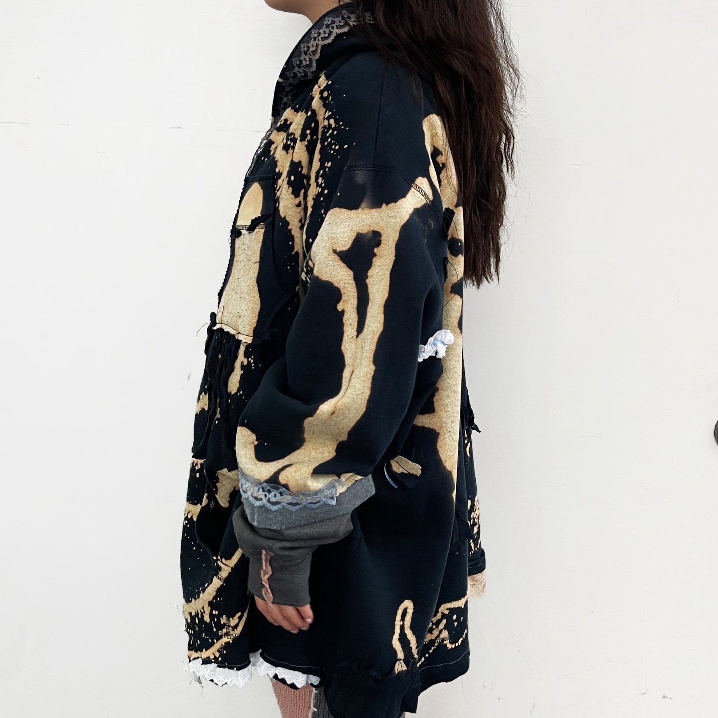 trust teji x TONII MONDO collabolation ★ Bond hoodie dye / Black / ボンドフーディー