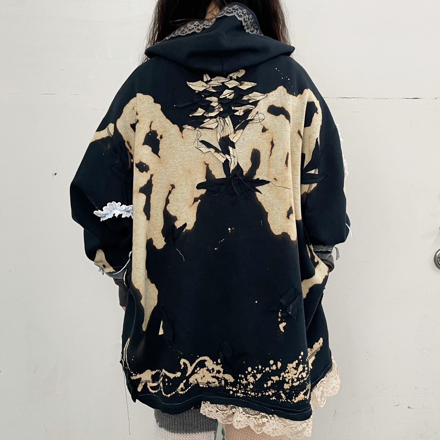 trust teji x TONII MONDO collabolation ★ Bond hoodie dye / Black / ボンドフーディー