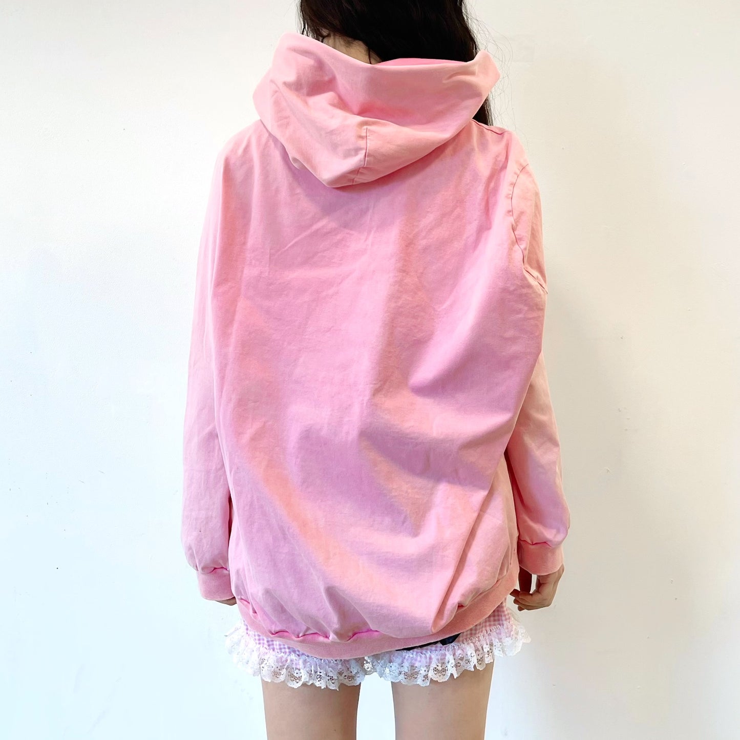 ASYMMETRY ZIP-UP PARKA / PINK / アシンメトリージップアップパーカー