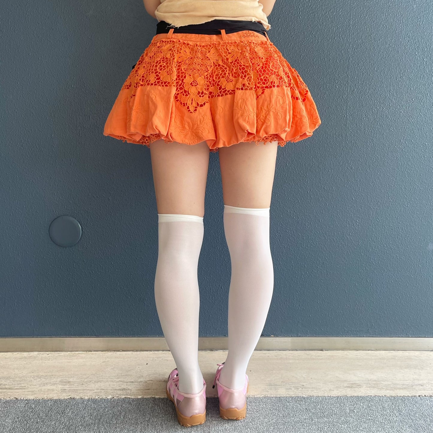 PUFFI COTTON SKIRT / ORANGE  / パフスカート