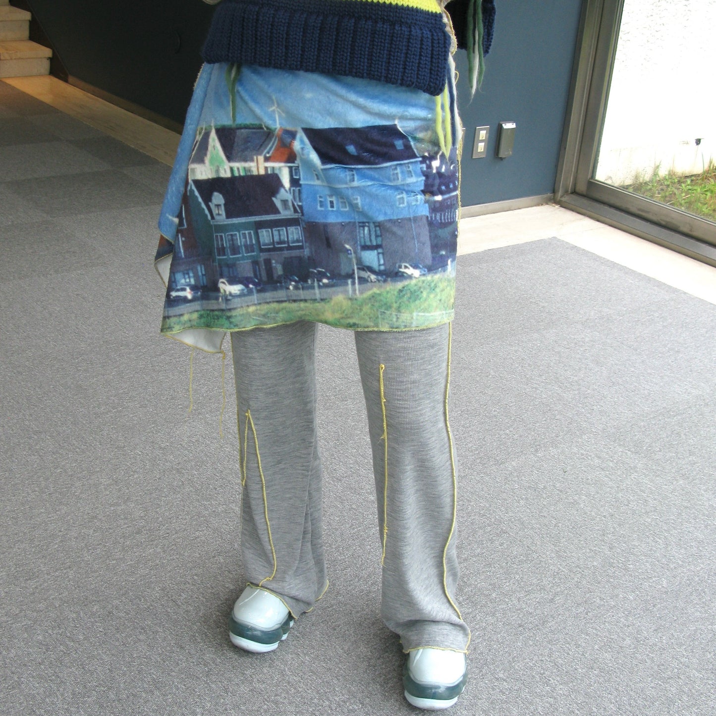 print fur pants with skirt / house / プリントファー スカート付きパンツ