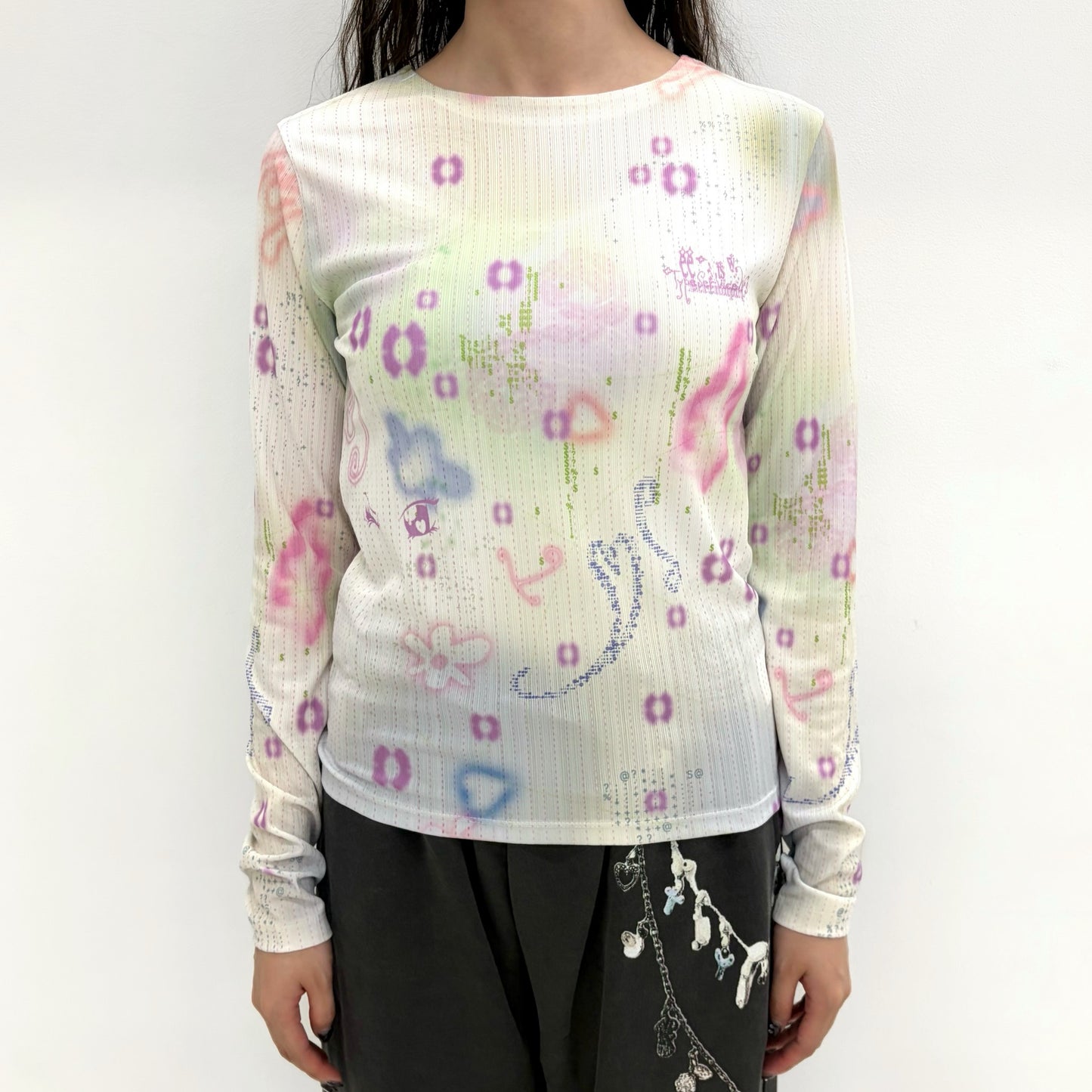 Soft Trace Top / Pink / グラフィックトップ