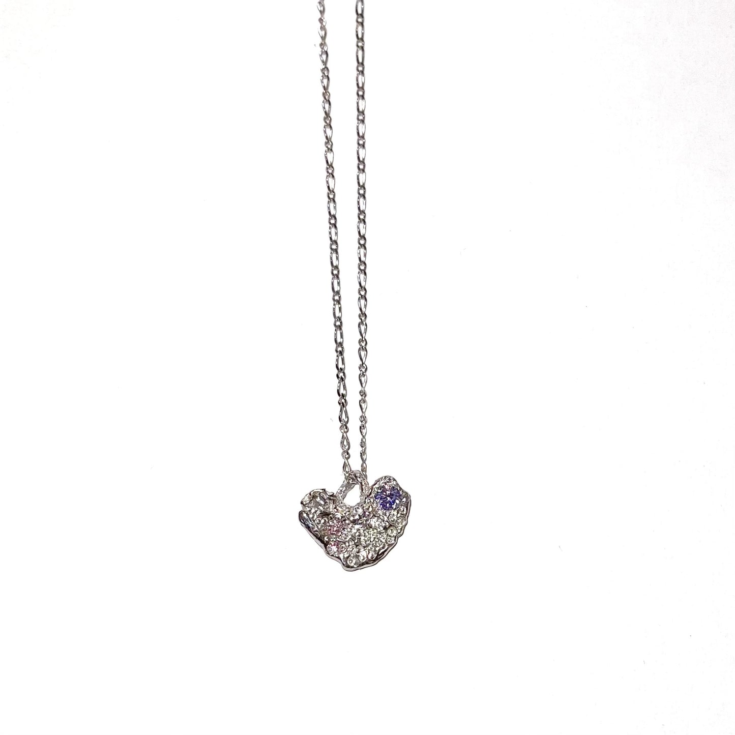 heart necklace / zirconia / ハートネックレス