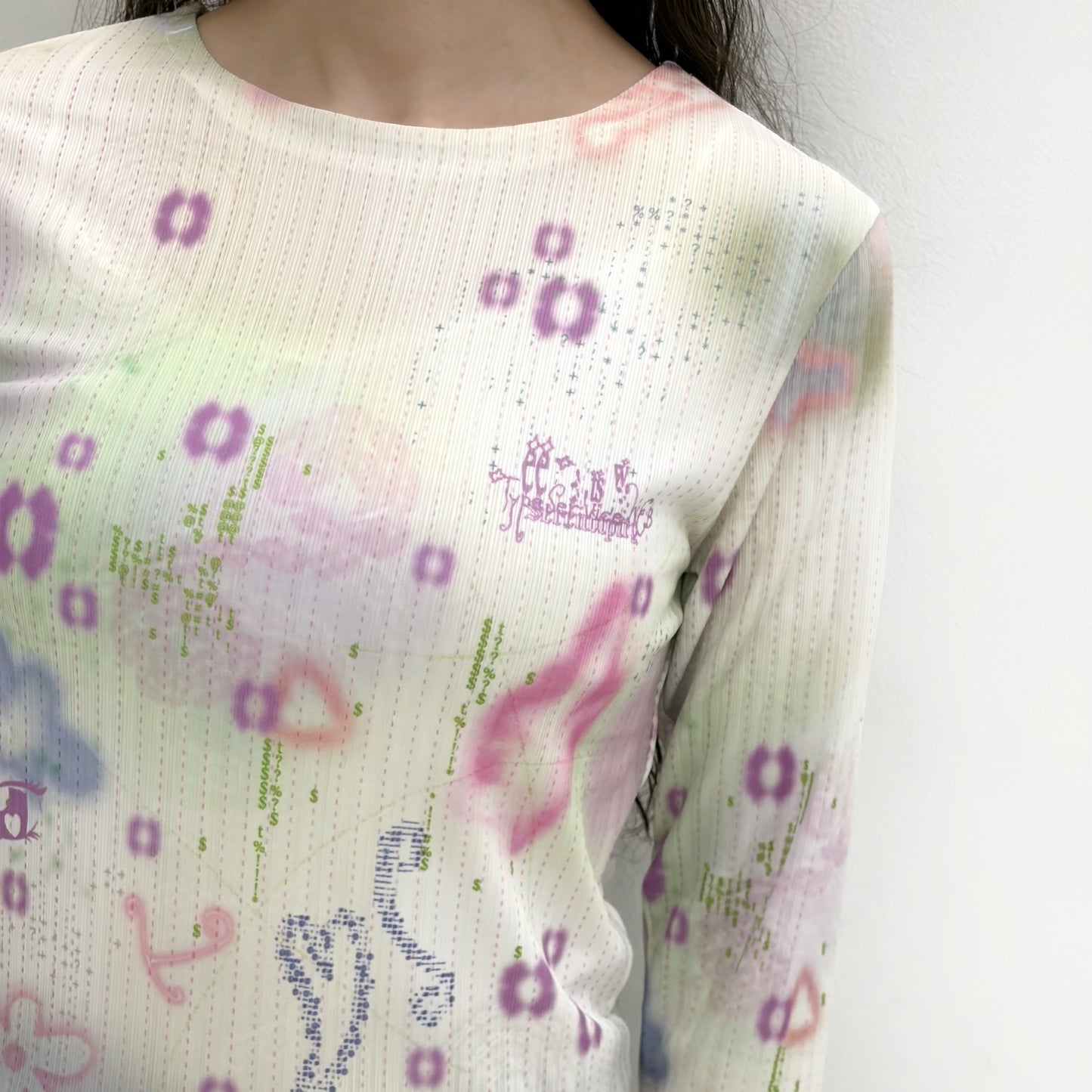 Soft Trace Top / Pink / グラフィックトップ