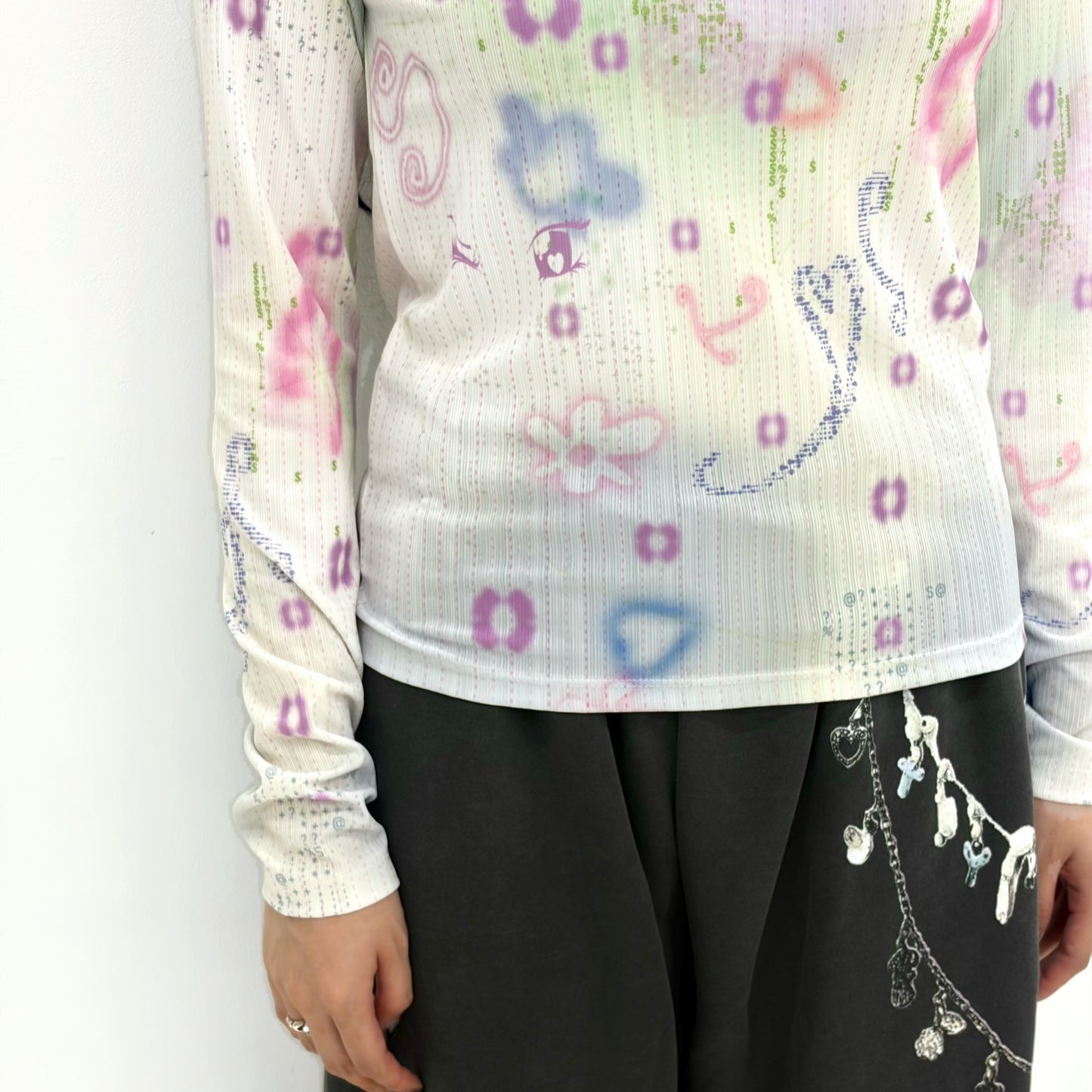 Soft Trace Top / Pink / グラフィックトップ