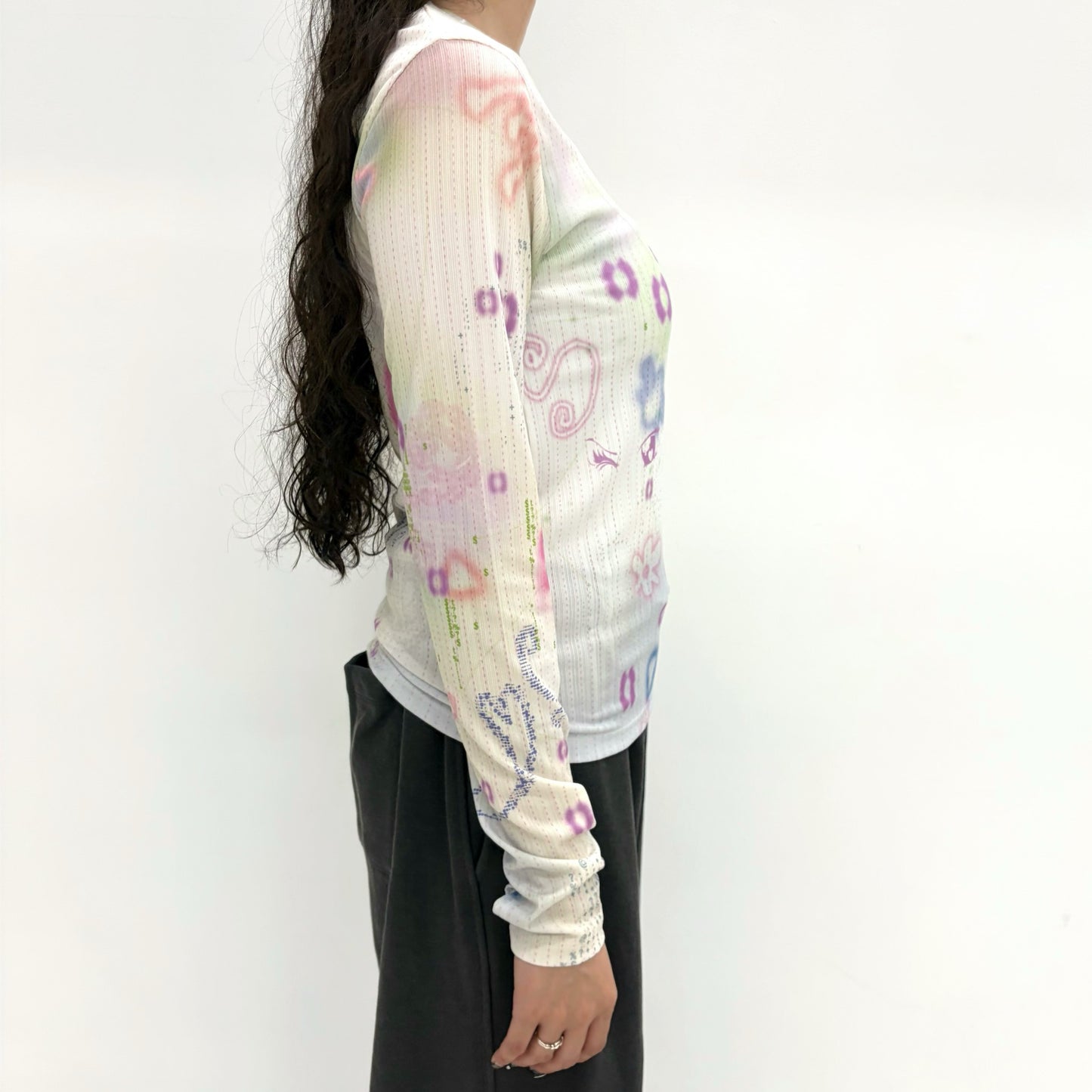 Soft Trace Top / Pink / グラフィックトップ