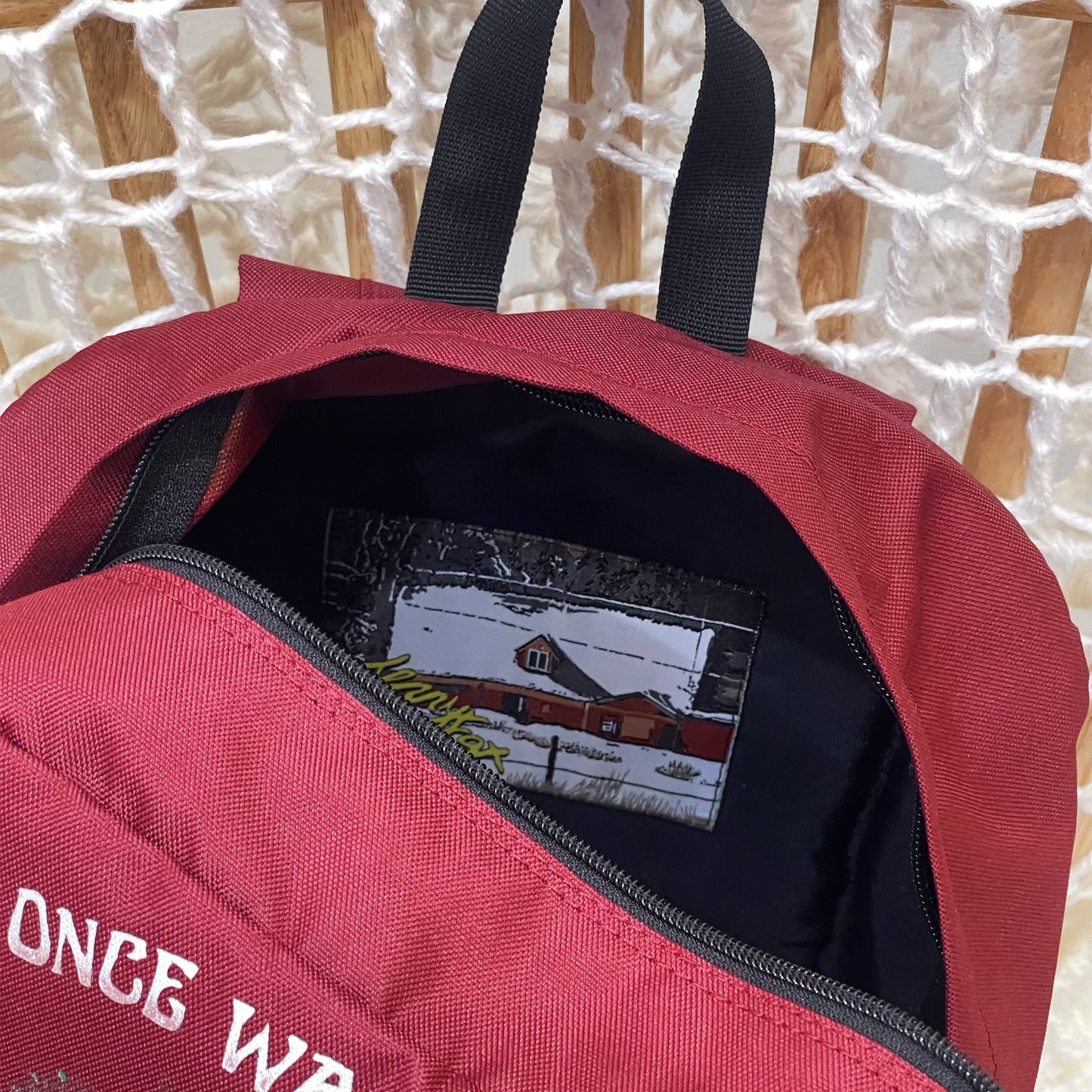 I'M FOUND BACKPACK / WINE / グラフィックプリントバックパック