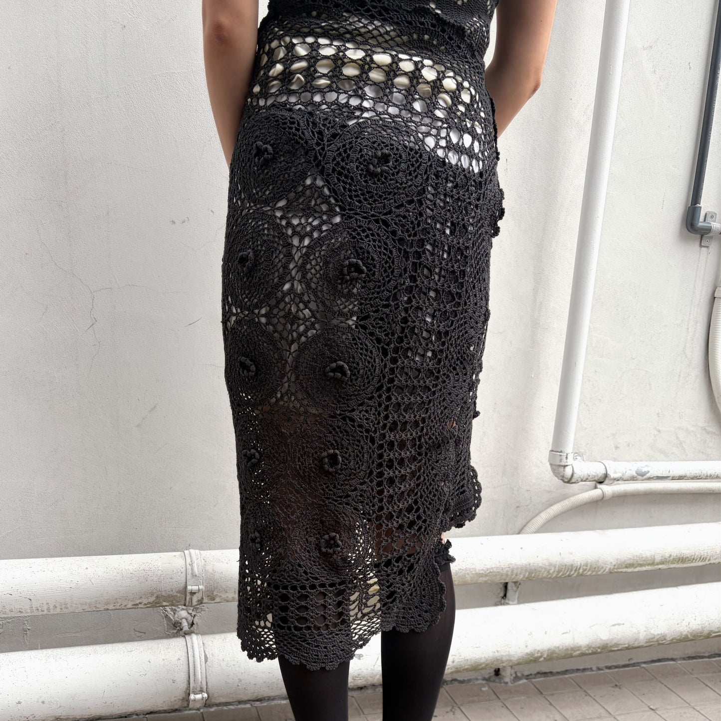 CROCHET DRESS / BLACK / クロシェドレス