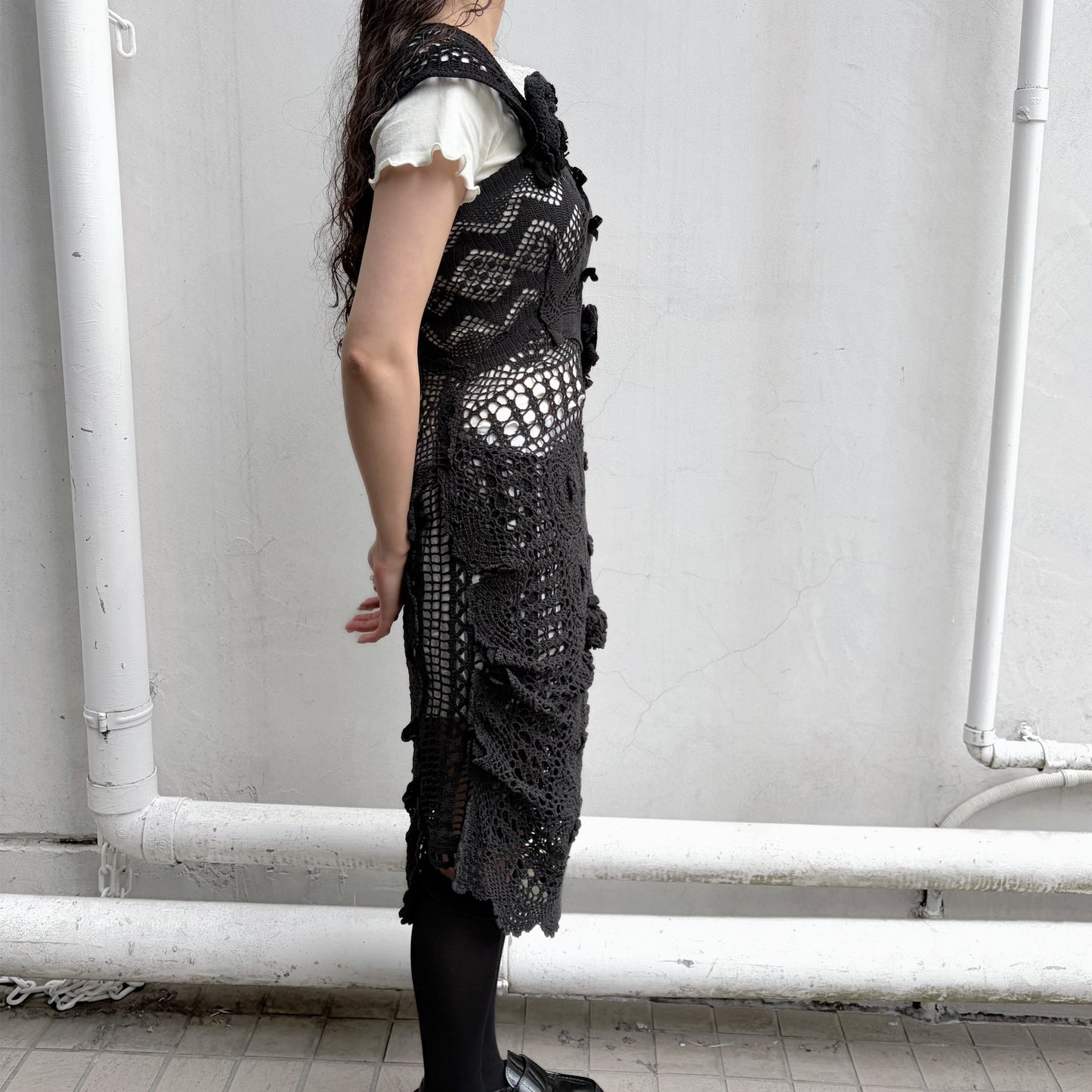 CROCHET DRESS / BLACK / クロシェドレス