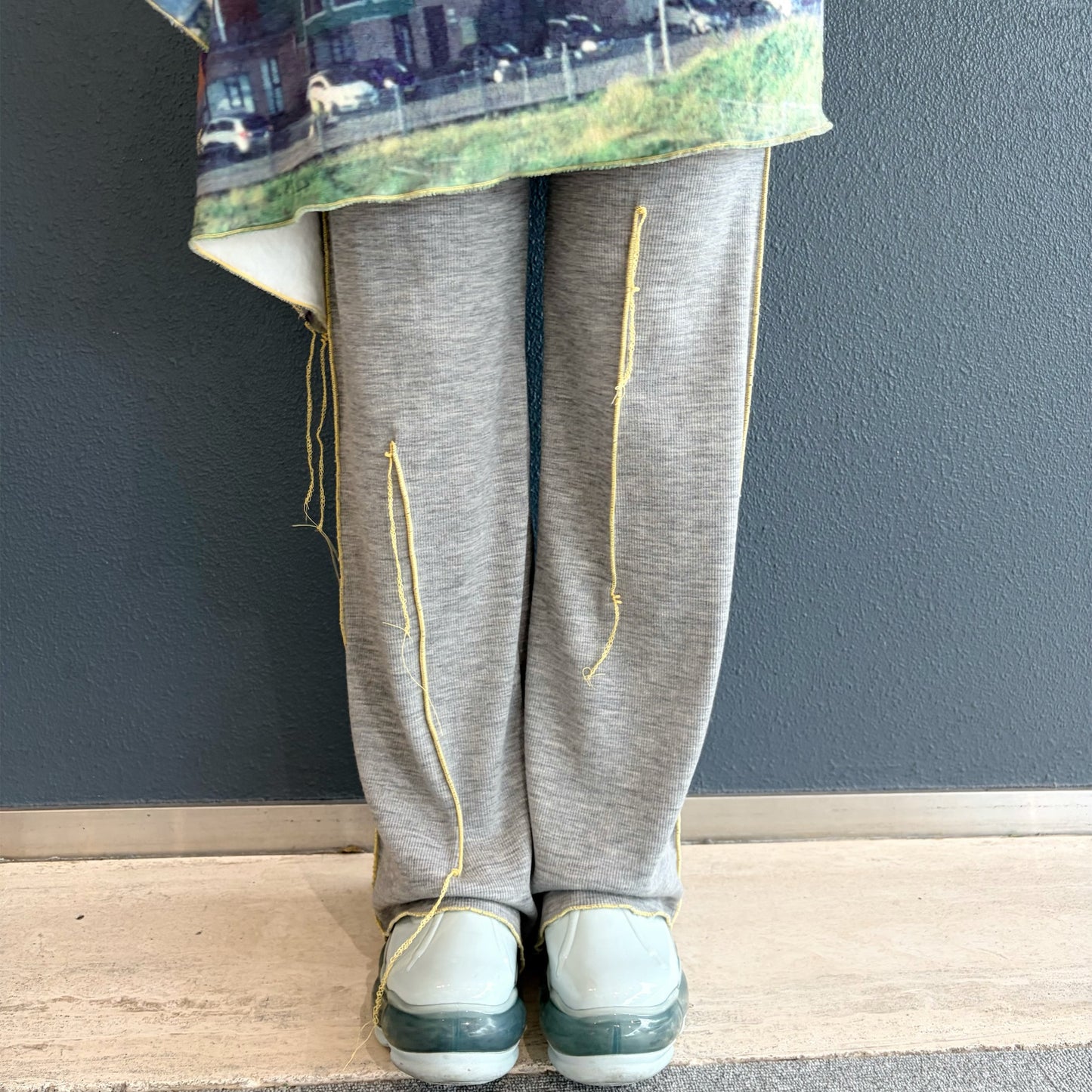 print fur pants with skirt / house / プリントファー スカート付きパンツ