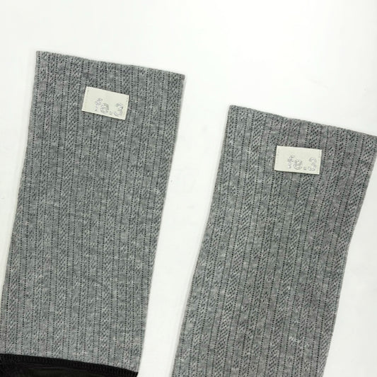 [fe.3] haze layer socks / melange grey / シースルーソックス