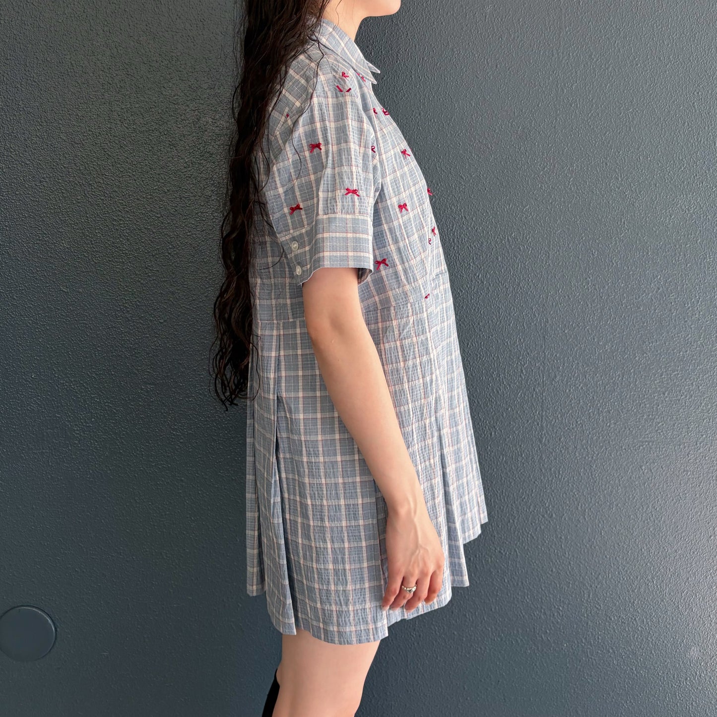 MINI RIBBON DRESS / BLUE / ミニリボンドレス