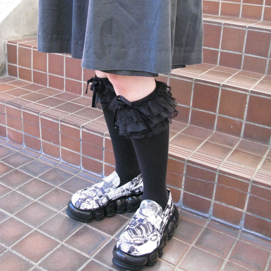 TOMIE WASHED PLEASTS SKIRT / BLACK / 伊藤潤二『富江』コラボレーション