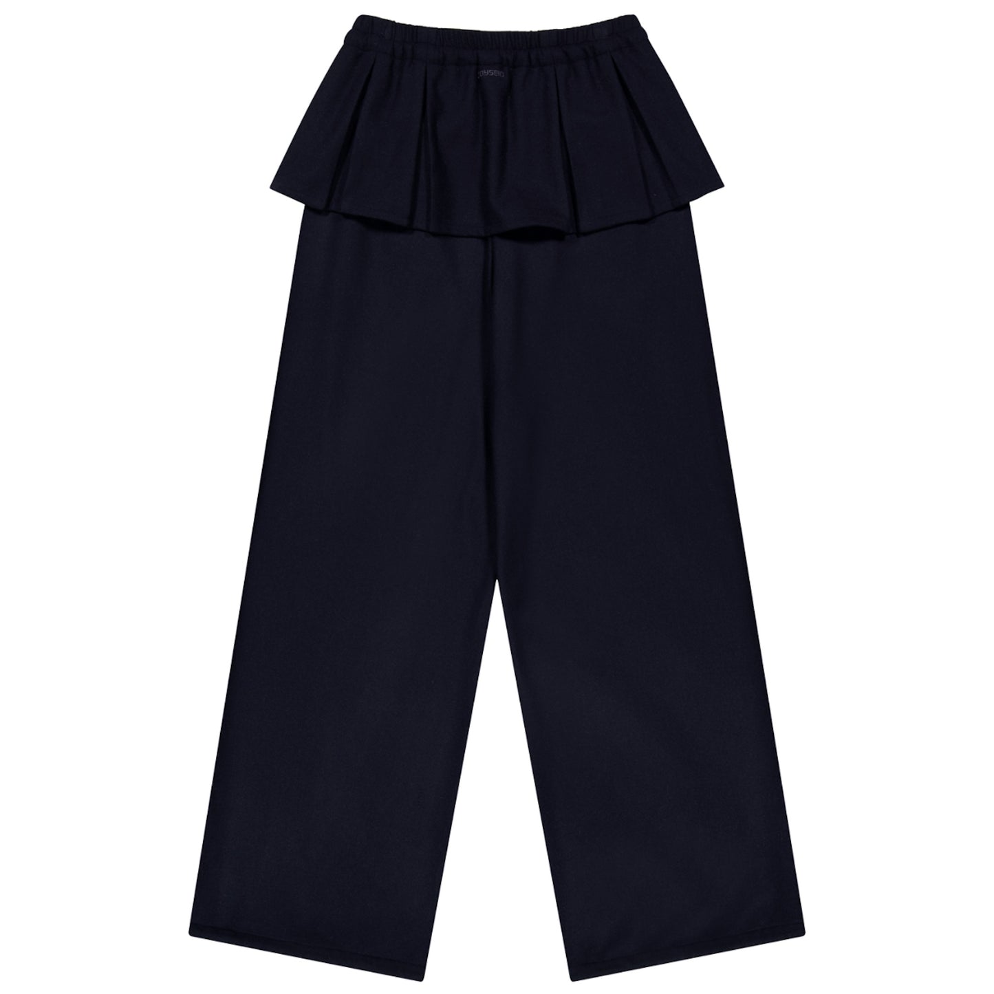 PLEATS OVER WOOL PANTS / DARK NAVY / プリーツウールパンツ