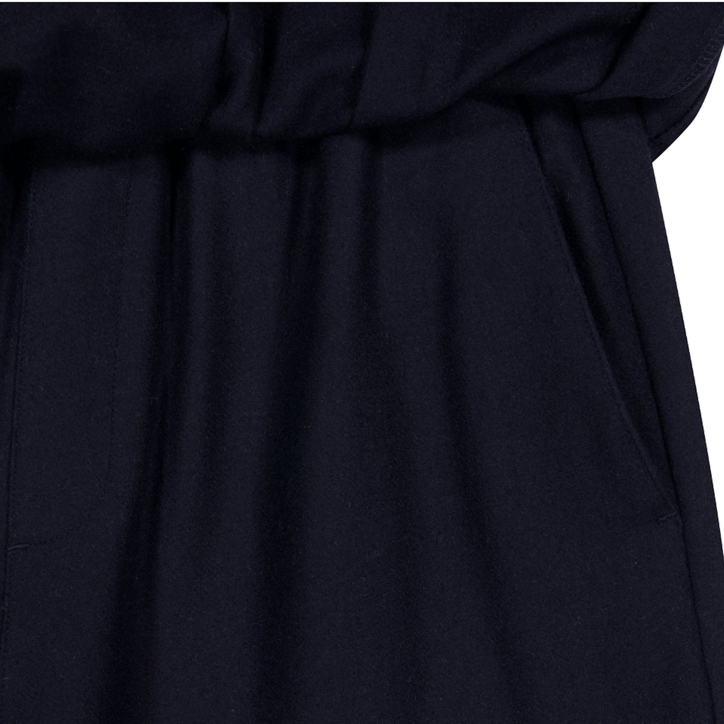 PLEATS OVER WOOL PANTS / DARK NAVY / プリーツウールパンツ