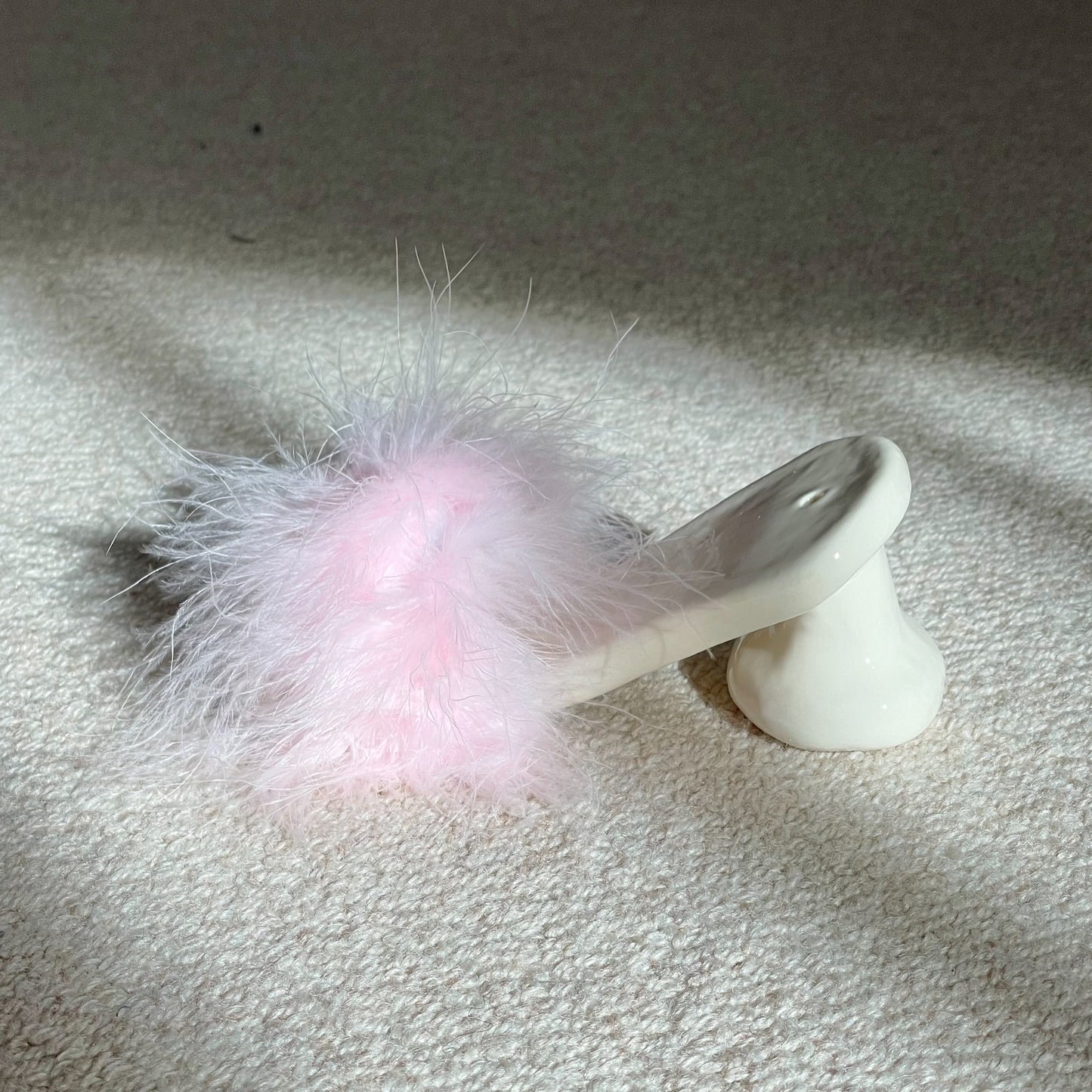 Pink fur shoes incense holder / ピンクファーシューズインセンスホルダー