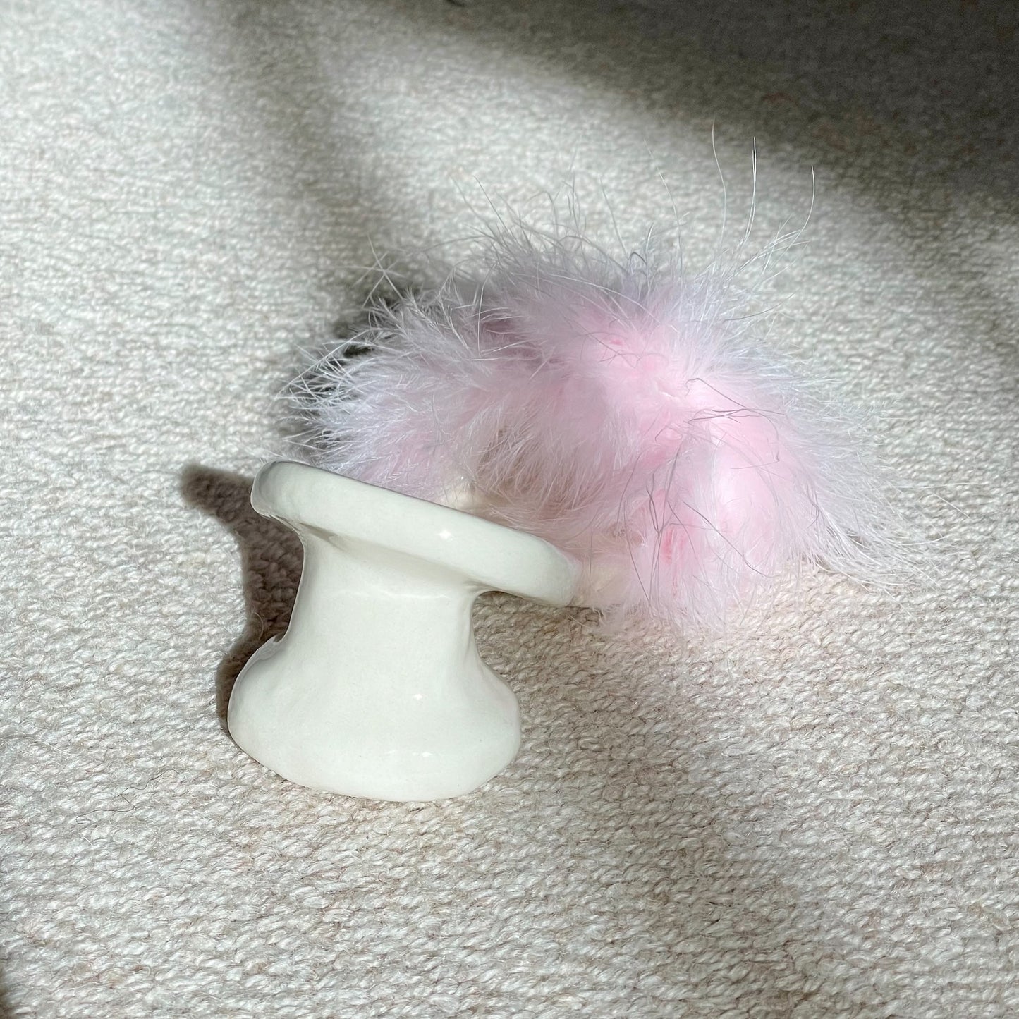 Pink fur shoes incense holder / ピンクファーシューズインセンスホルダー