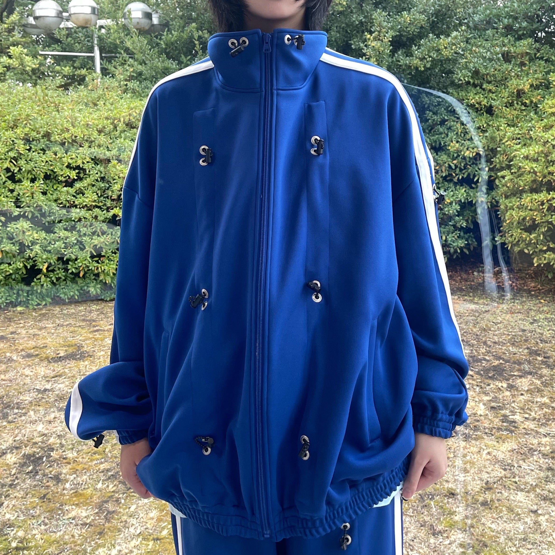 DRAW CORD TRACK TOP / NAVY BLUE / ドローコードトラックトップ