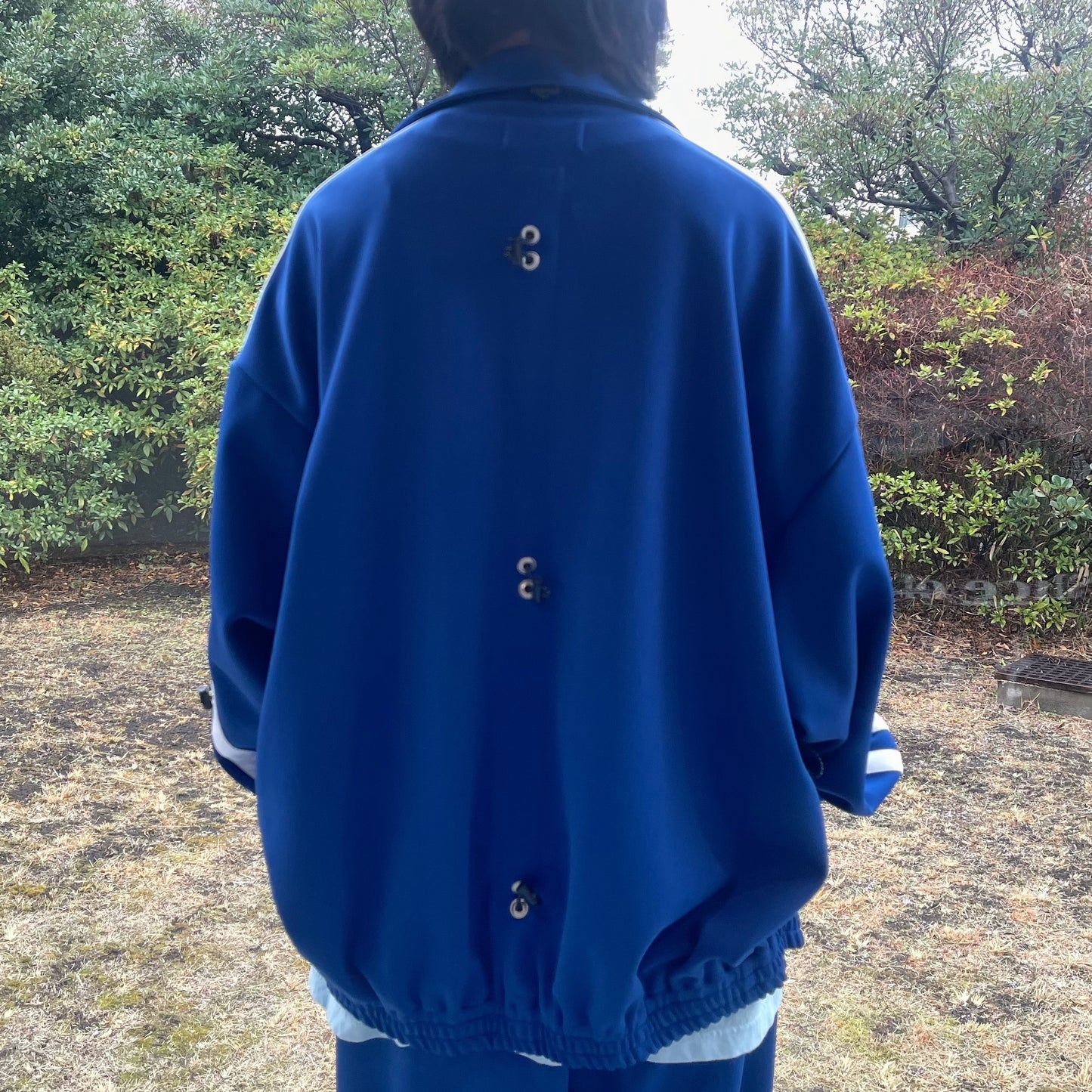 DRAW CORD TRACK TOP / NAVY BLUE / ドローコードトラックトップ