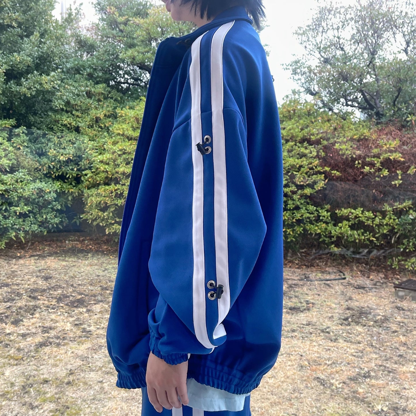 DRAW CORD TRACK TOP / NAVY BLUE / ドローコードトラックトップ