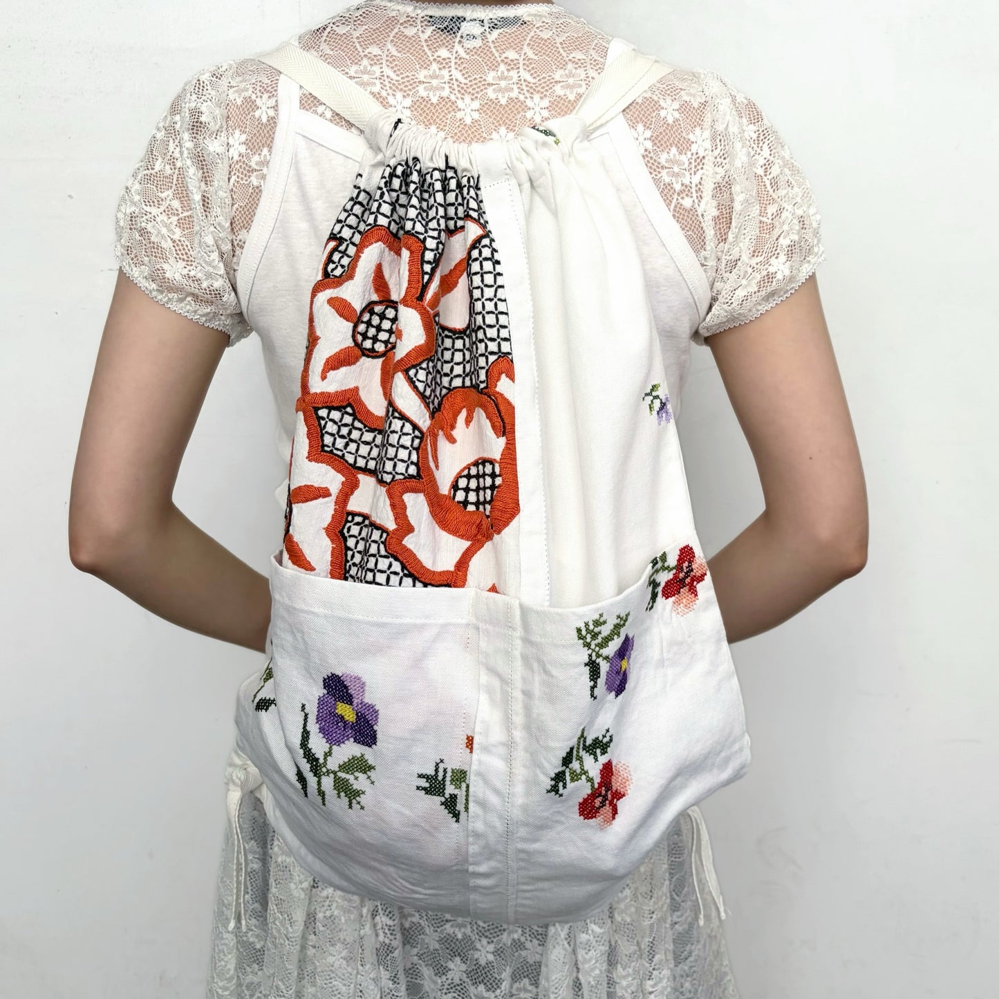 TABLECLOTH drawstring backpack / テーブルクロスバックパック