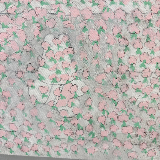 tissue rabbit painting / ペインティング