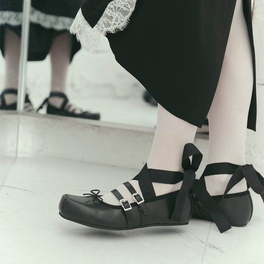 【AKIKOAOKI】Giselle Flat / Black / バレエフラットシューズ