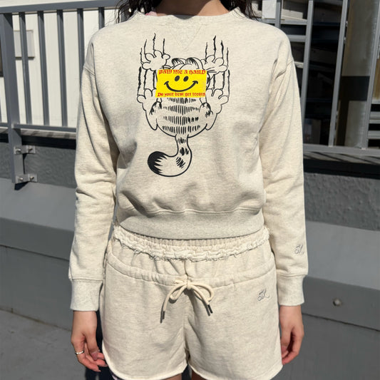IDLE BODY TOP / GRAY / プリントスウェット