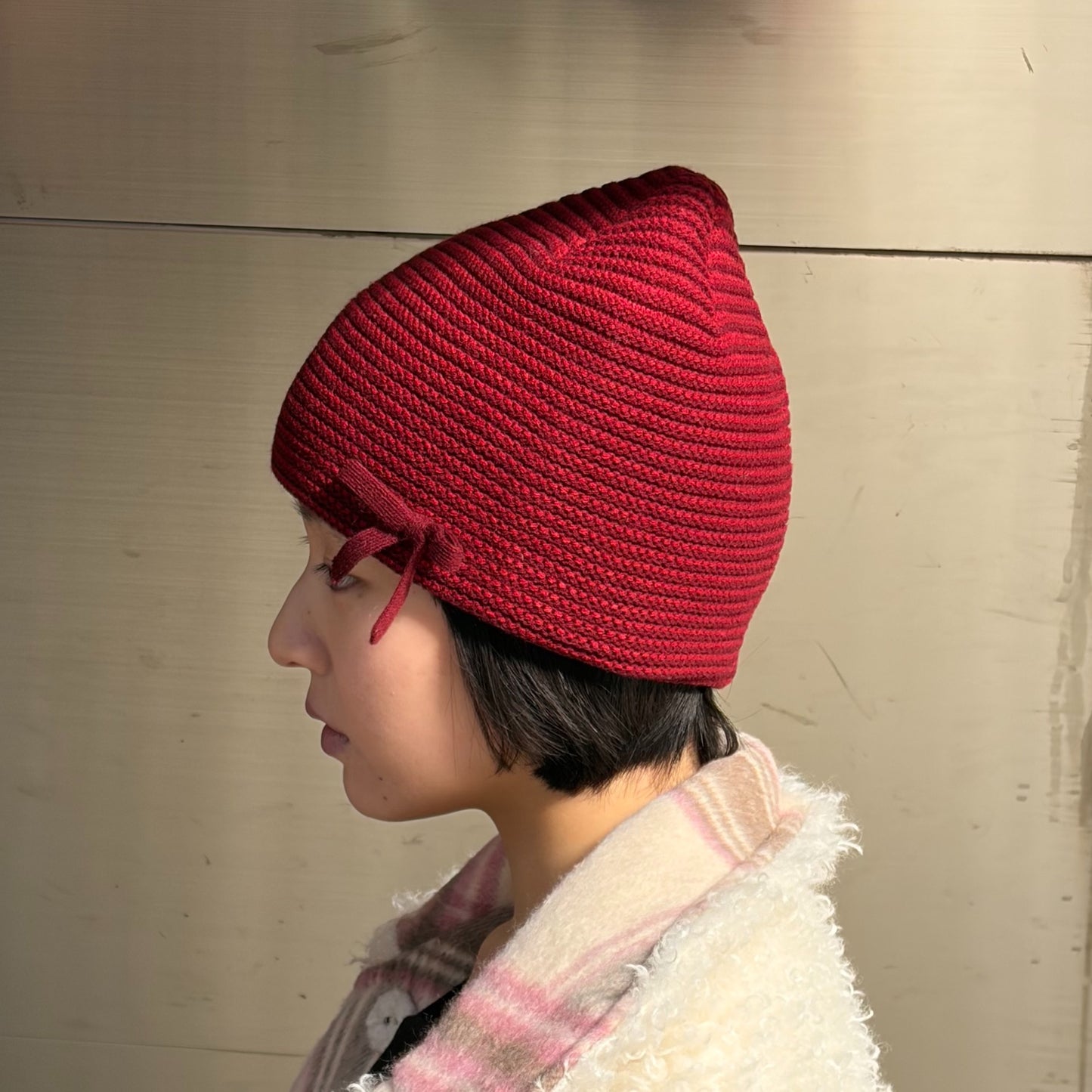 Blended Bow Beanie / Red / ボウビーニー