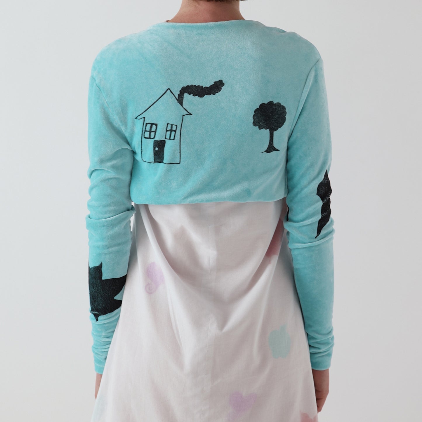 YUMMY VELOUR BOLERO / AQUA / ベロアボレロ