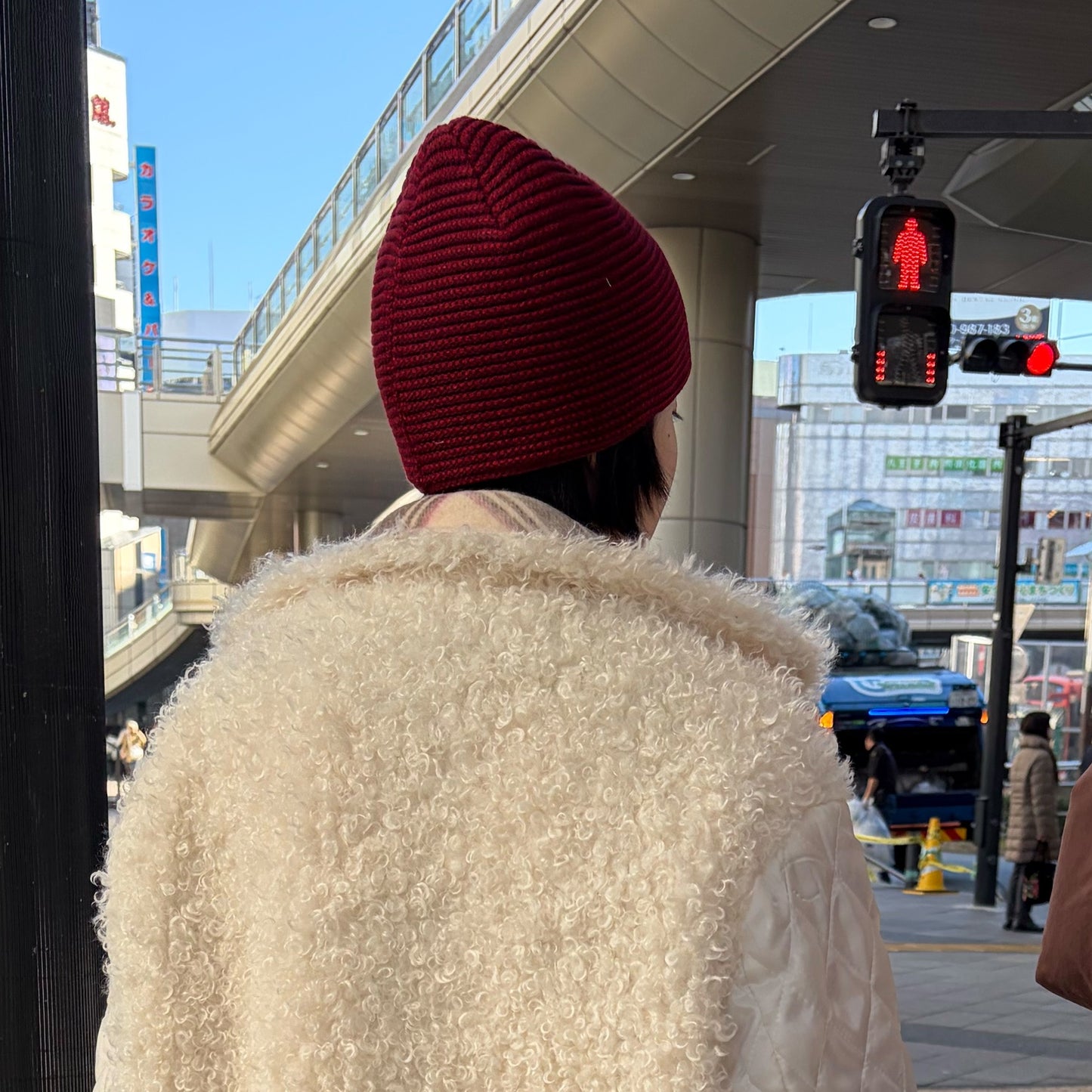 Blended Bow Beanie / Red / ボウビーニー