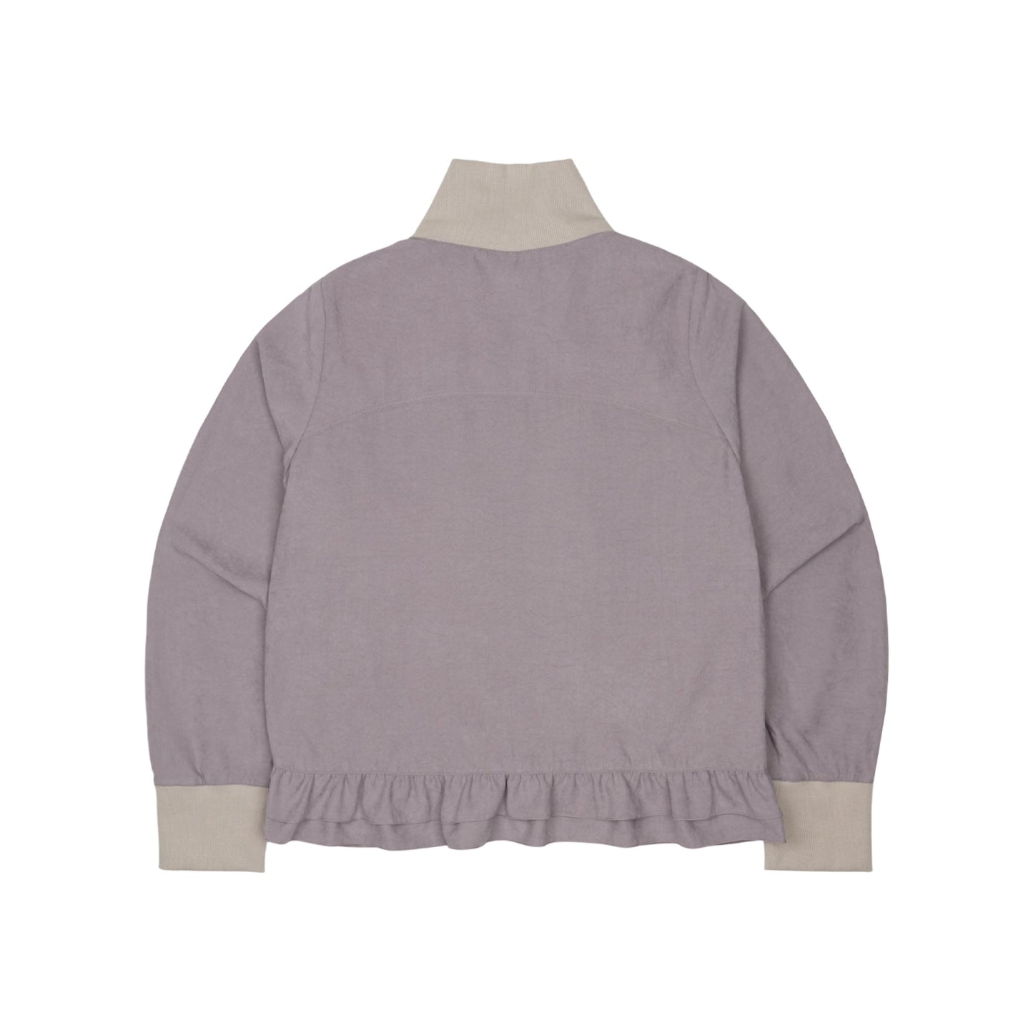 TONE-MIX SHIRRING HEM JACKET / ASH PINK / シャーリングジャケット