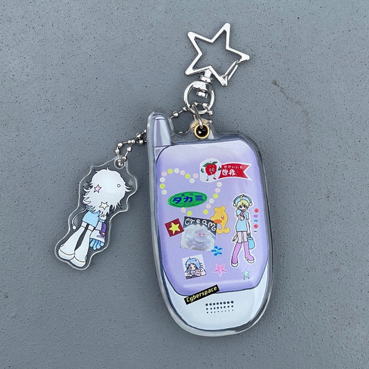 【oliwa】Mini mobile phone keyring / キーリング