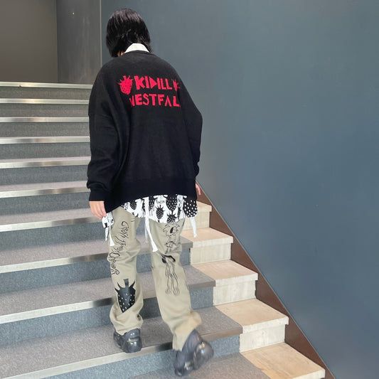 FRESH JACQUARD KNIT PULLOVER / BLACK / ジャガードニットプルオーバー【Brett Westfallコラボレーション】