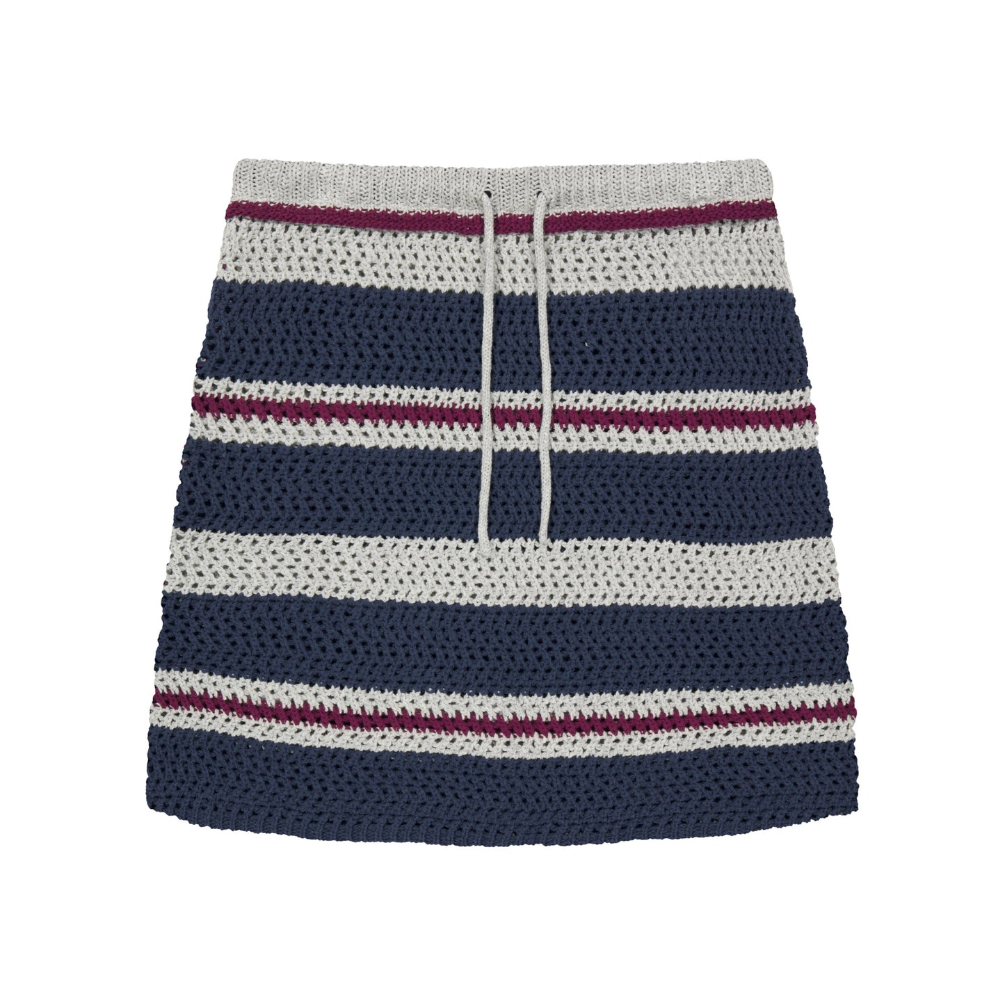 STRIPE LAYERED KNIT SKIRT / GREY / ストライプレイヤードニットスカート