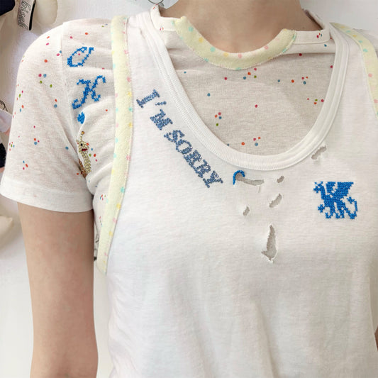 I’m sorry.仲直り♪ / White / レイヤードTシャツ