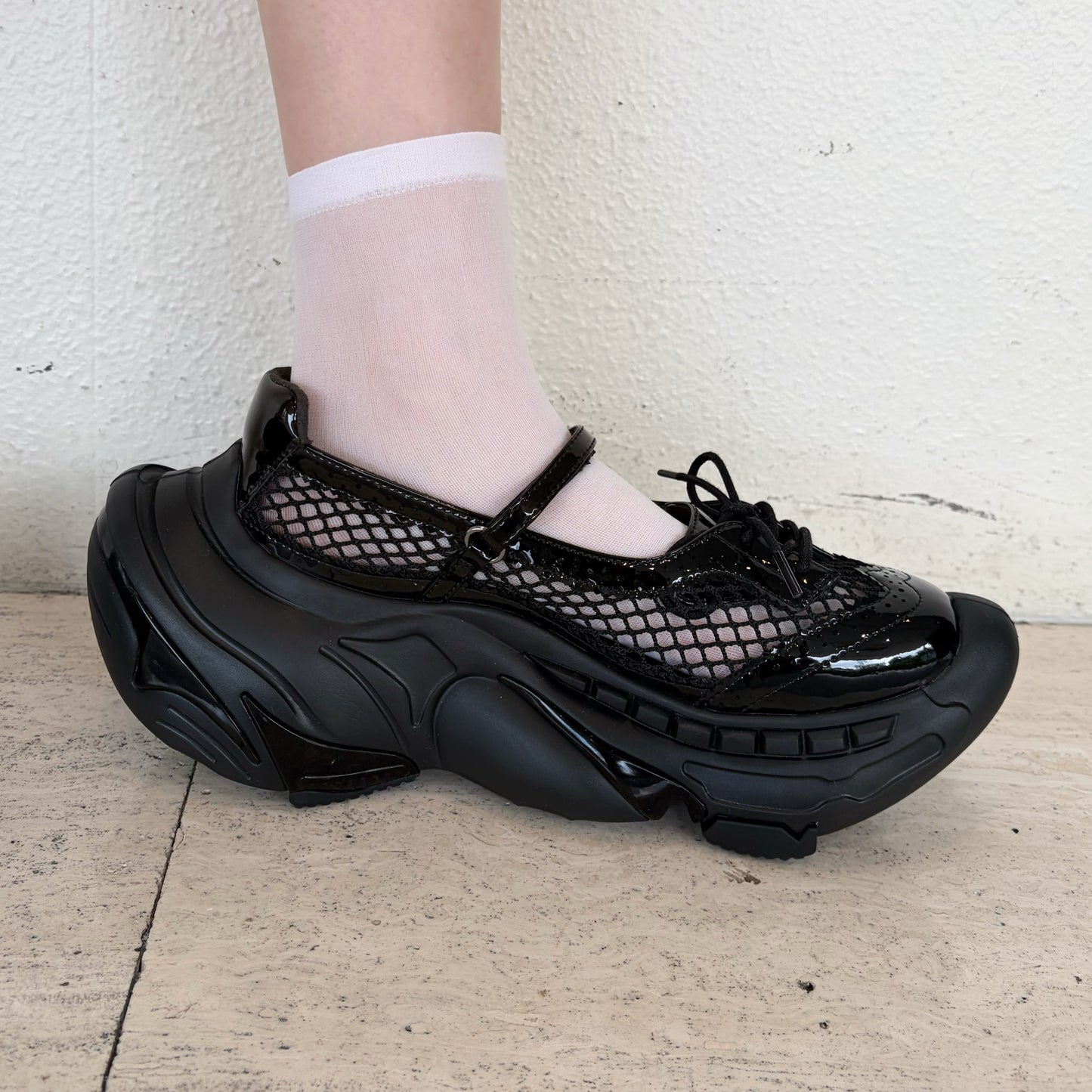 【MIKIOSAKABE】Apollo Neo Mary / BLACK mesh / メリージェーンシューズ