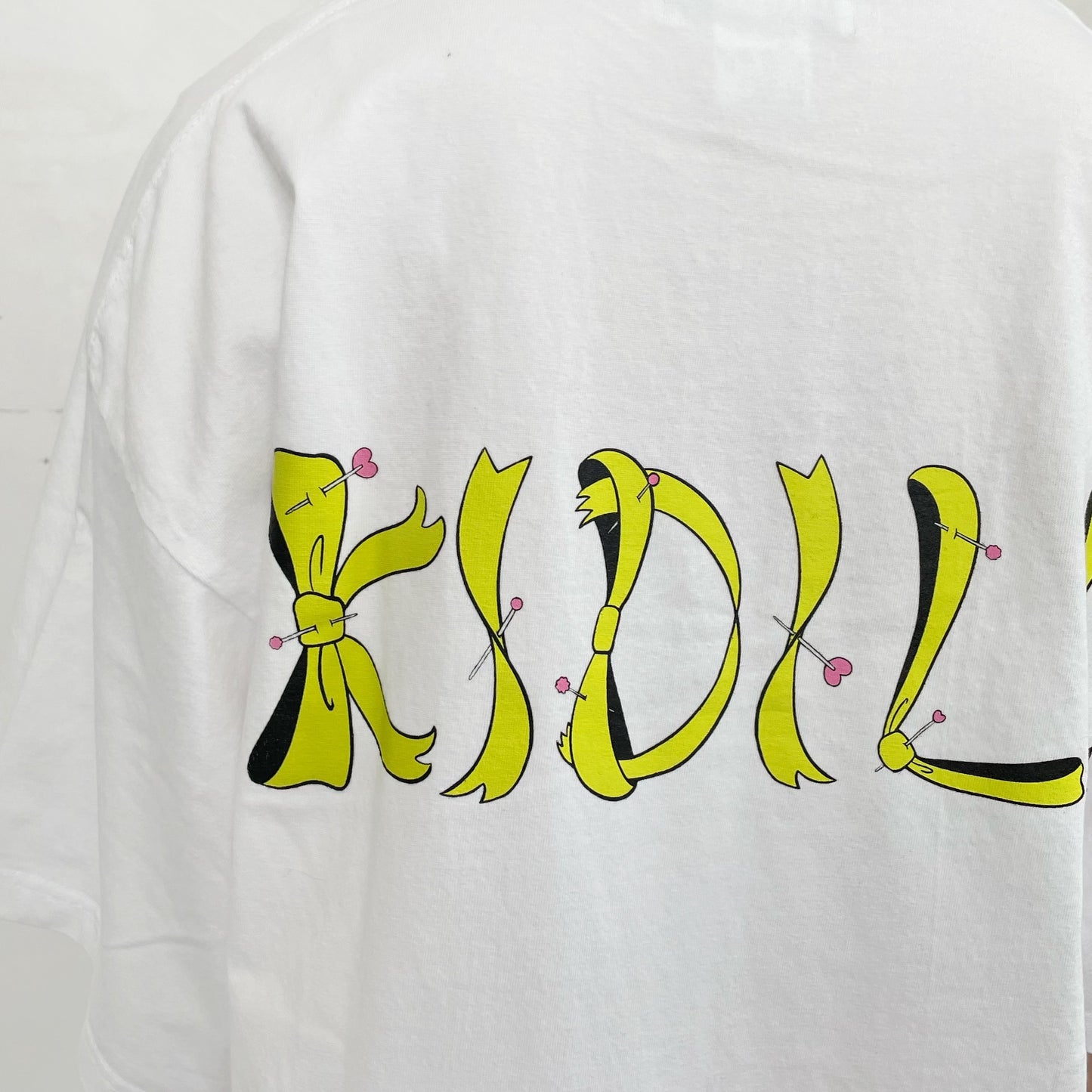 CYBER PUNK GIRL T-SHIRT BIOWASHED / WHITE / 田中かえコラボレーション