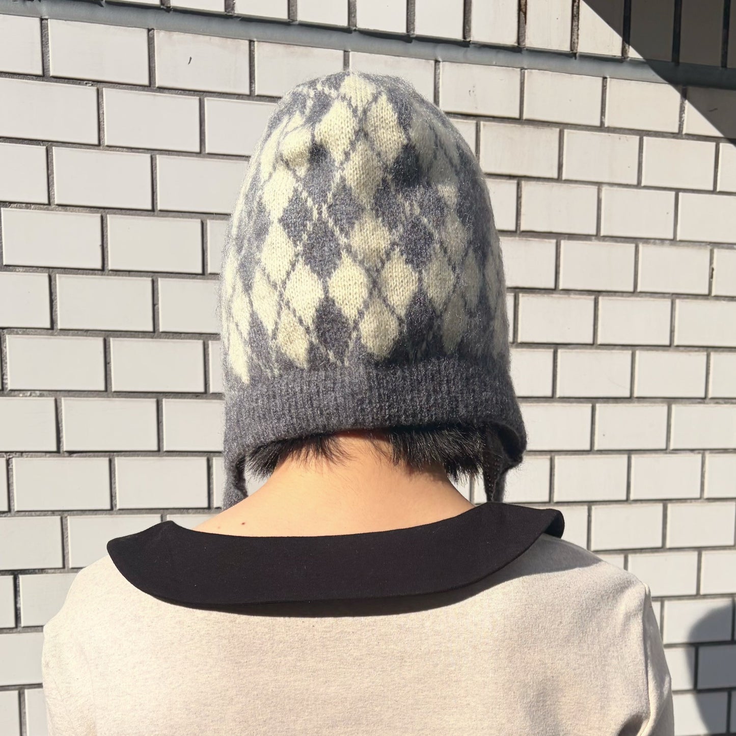 Ties Balaclavas / Grey & White / アーガイルバラクラバ
