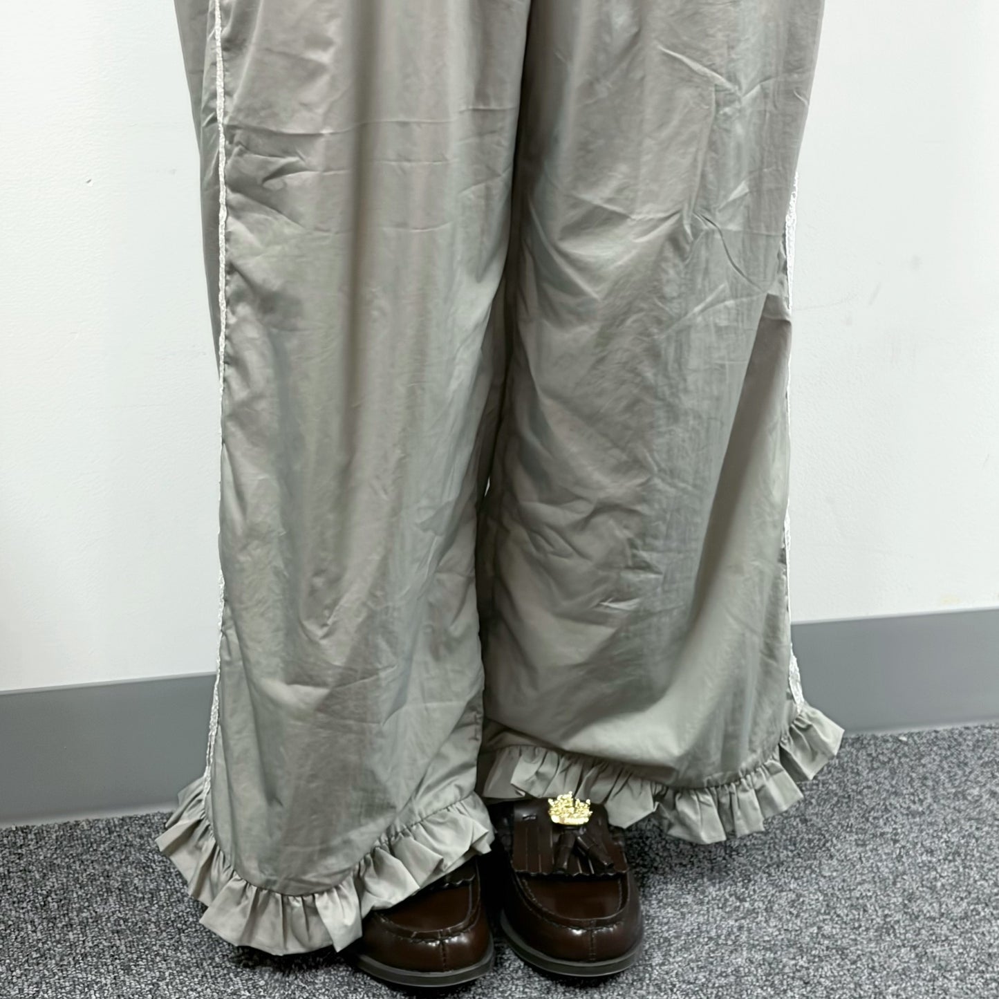 Lottie Lace Track Pants / Gray / ナイロントラックパンツ