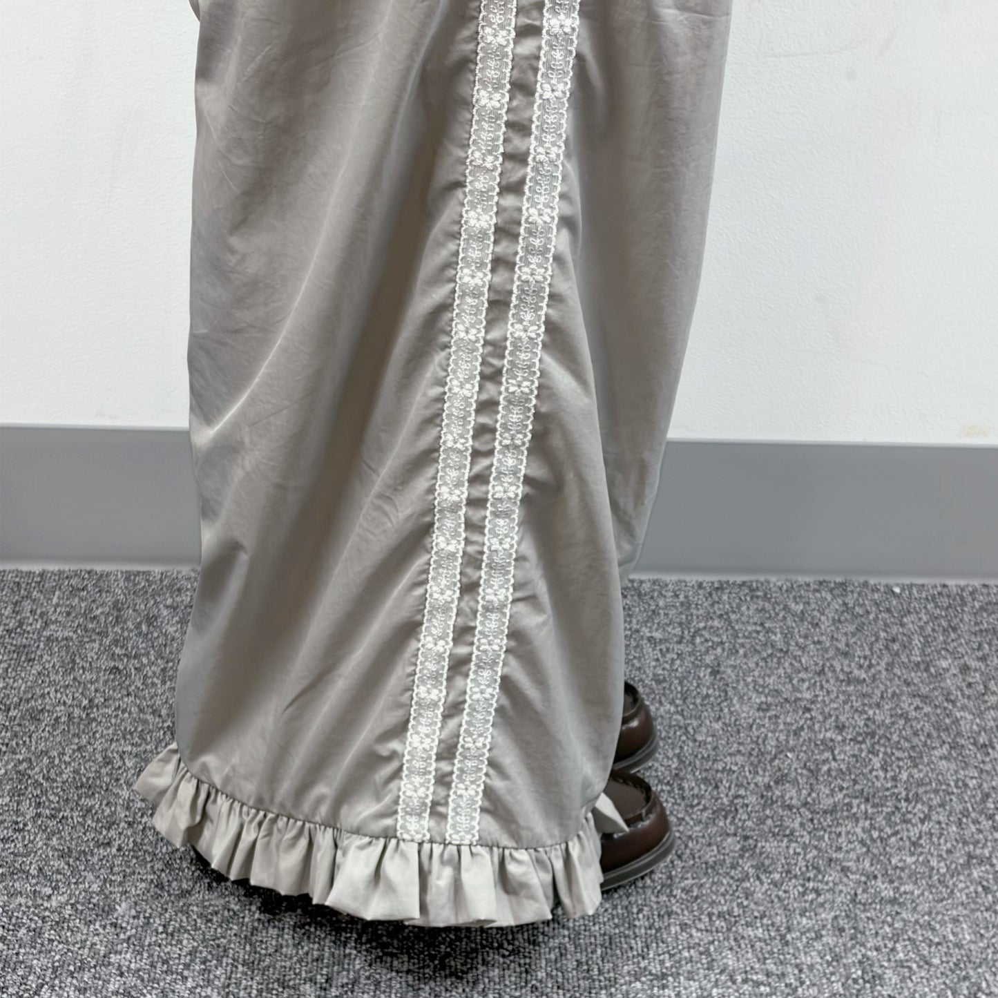 Lottie Lace Track Pants / Gray / ナイロントラックパンツ