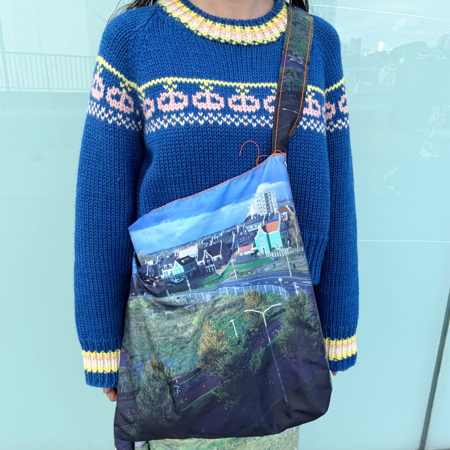 taffeta print shoulder bag / house x cow / タフタプリントショルダーバッグ