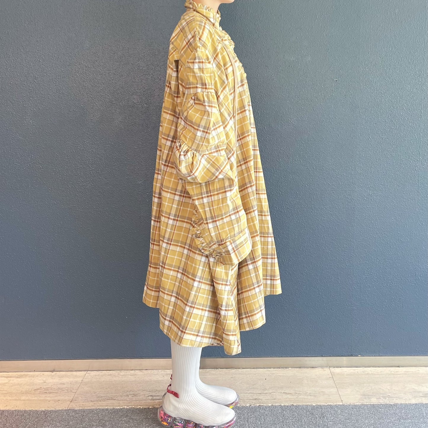 BIG BOUQUET BLOUSE / YELLOW / オーバーサイズシャツドレス