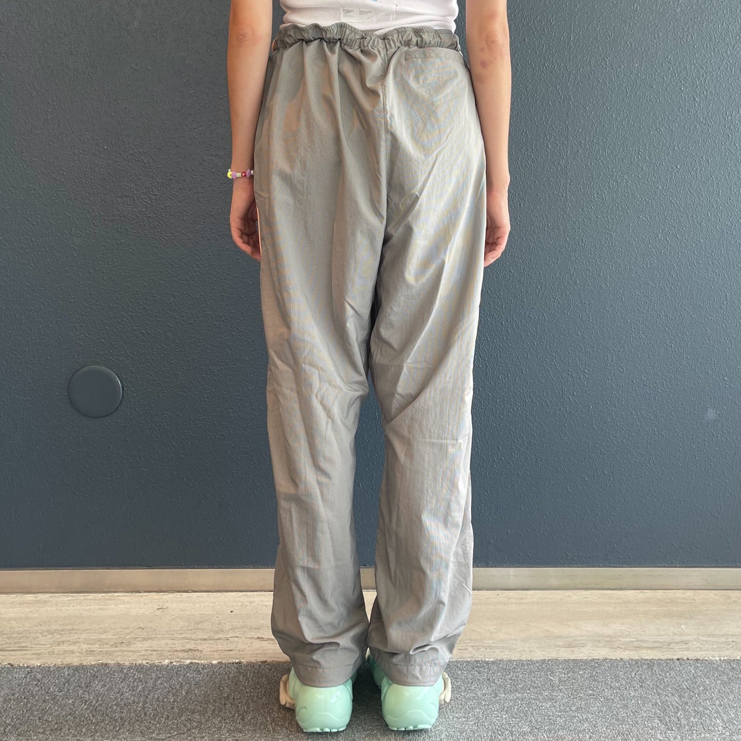 micro check nylon pants / grey / ナイロンパンツ