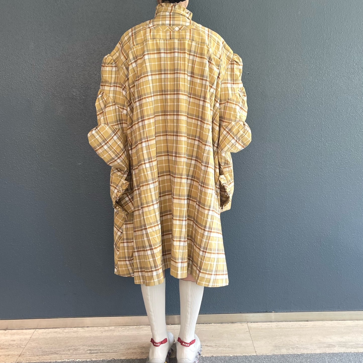 BIG BOUQUET BLOUSE / YELLOW / オーバーサイズシャツドレス
