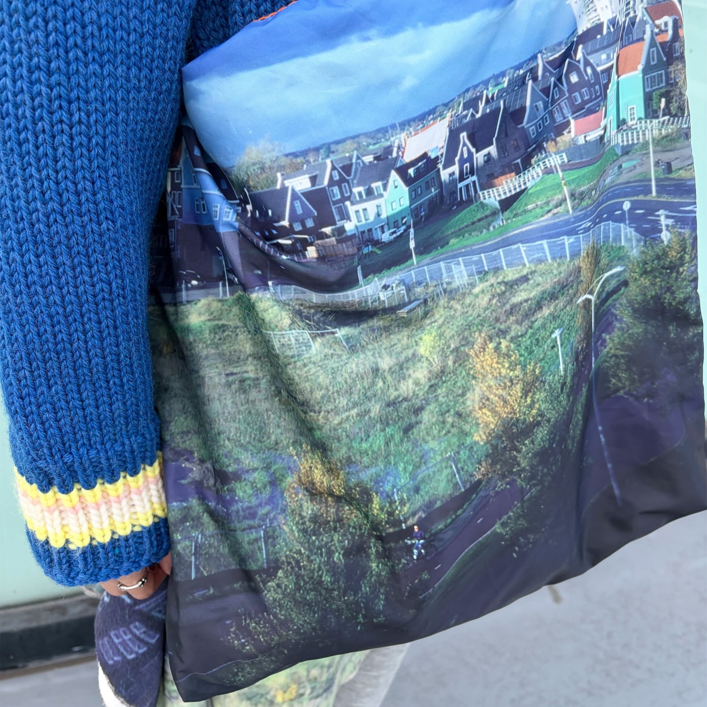 taffeta print shoulder bag / house x cow / タフタプリントショルダーバッグ